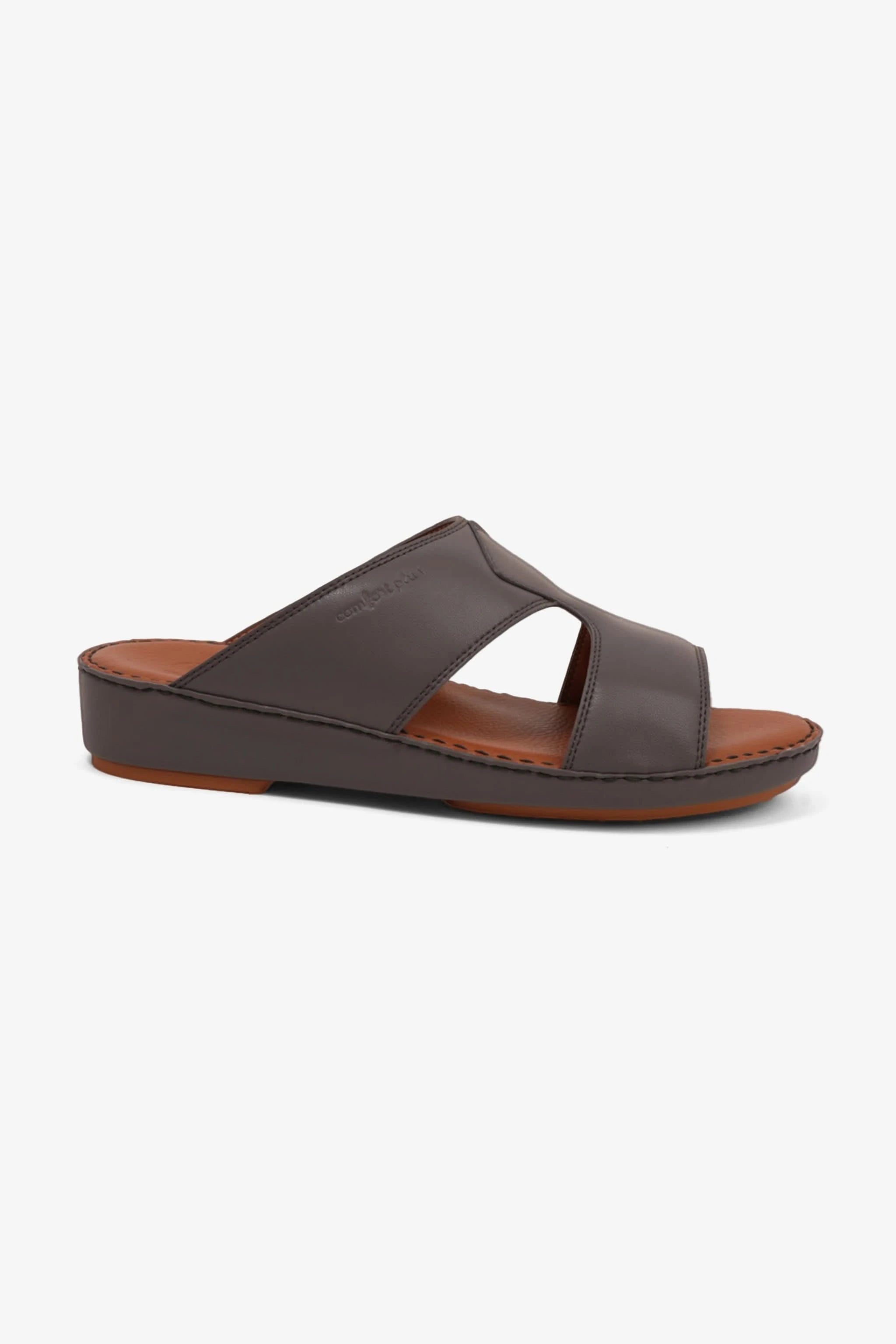 COMFORT PLUS LUXURIOUS LEATHER SANDAL FOR EVERYDAY DARK-GREY - Seventy7