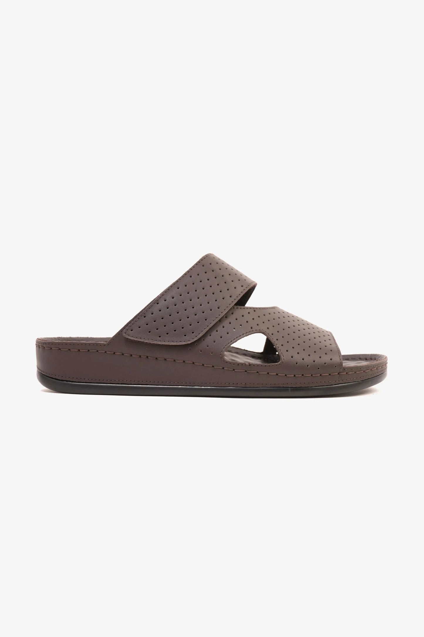 Comfort Plus Men's Al Waha Textured Slip-On Arabic Sandals Brown - Seventy7