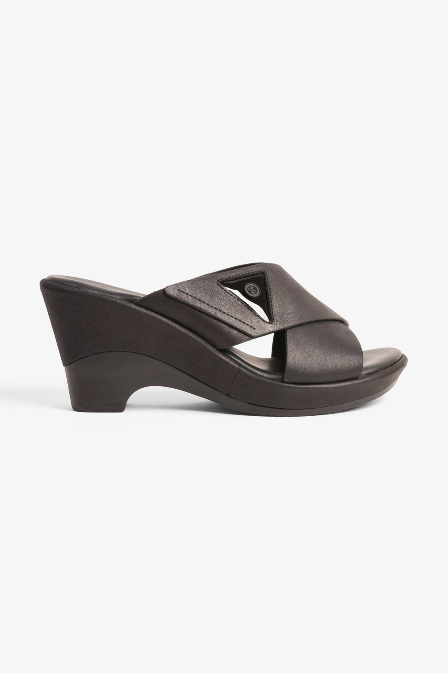 COMFORT PLUS LADIES  SANDALS  - 9108 BLACK - Seventy7