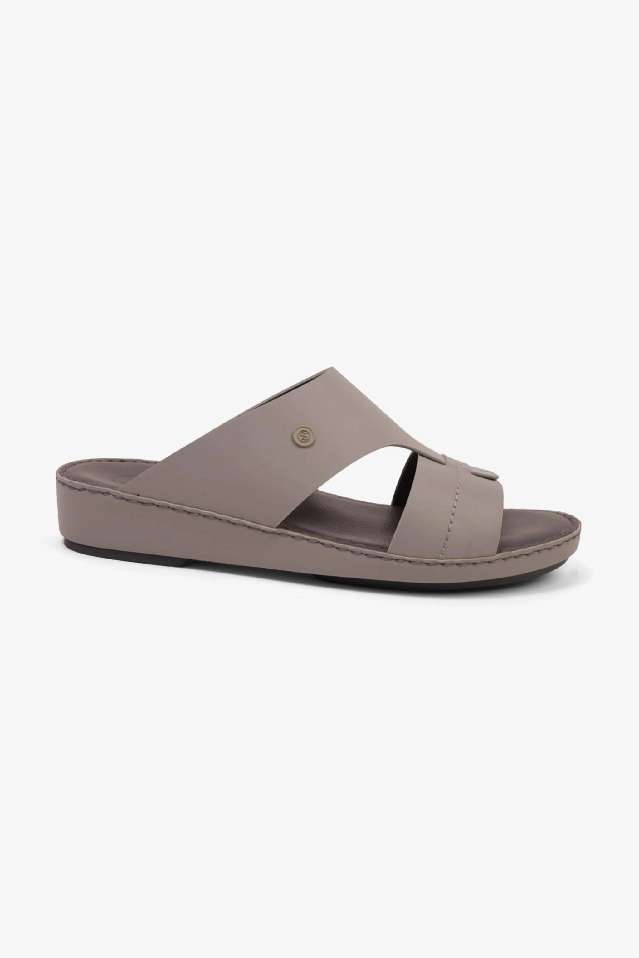 COMFORT PLUS MATTE MODERN LEATHER SANDALS LIGHT-GREY - Seventy7
