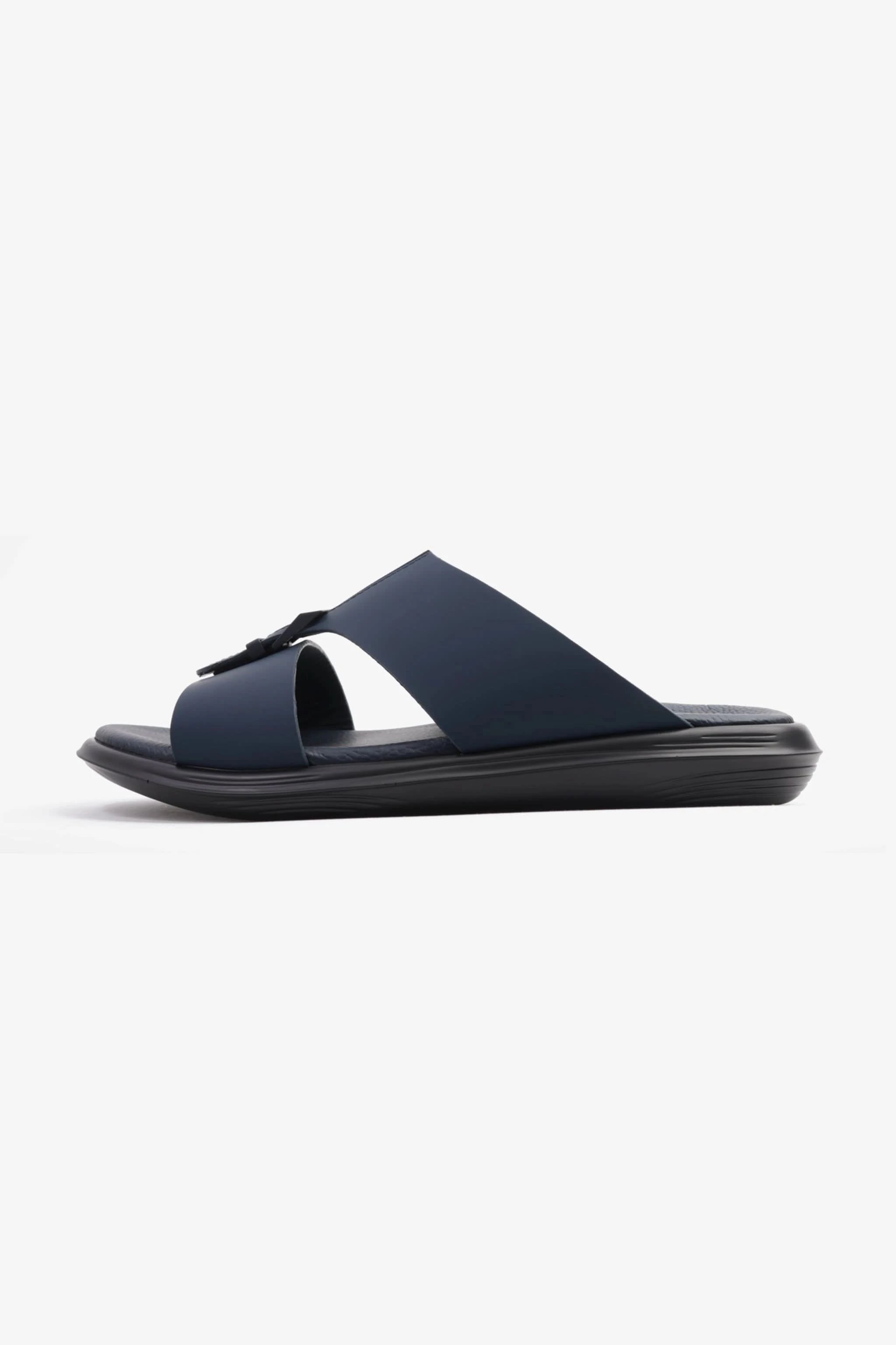 COMFORT PLUS TIMELESS ZIPPER CLOSURE MEN'S SANDALS NAVY - Seventy7