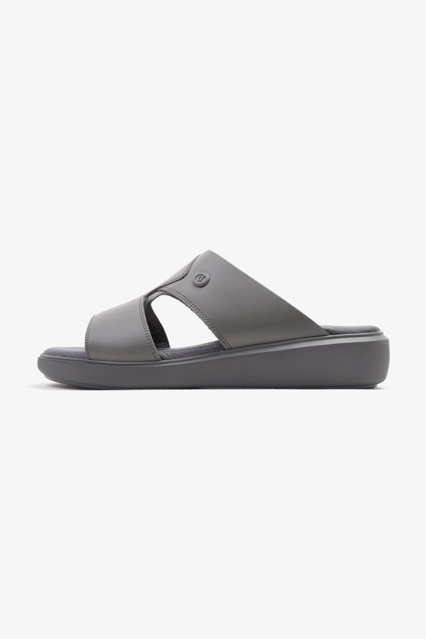 Uomo Cavalier Stylish Comfortable Footbed, Adjustable Side Clasp Grey - Seventy7