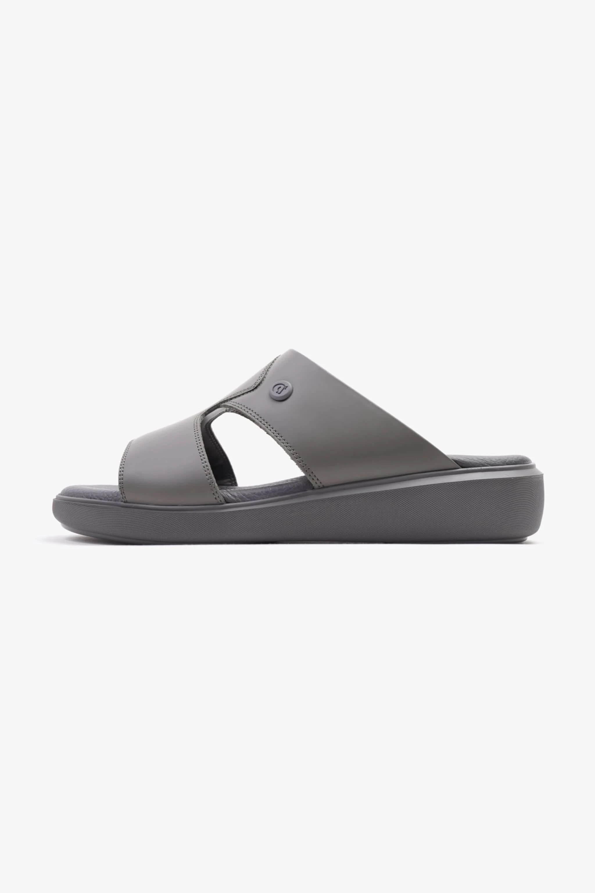 Uomo Cavalier Stylish Comfortable Footbed, Adjustable Side Clasp Grey - Seventy7