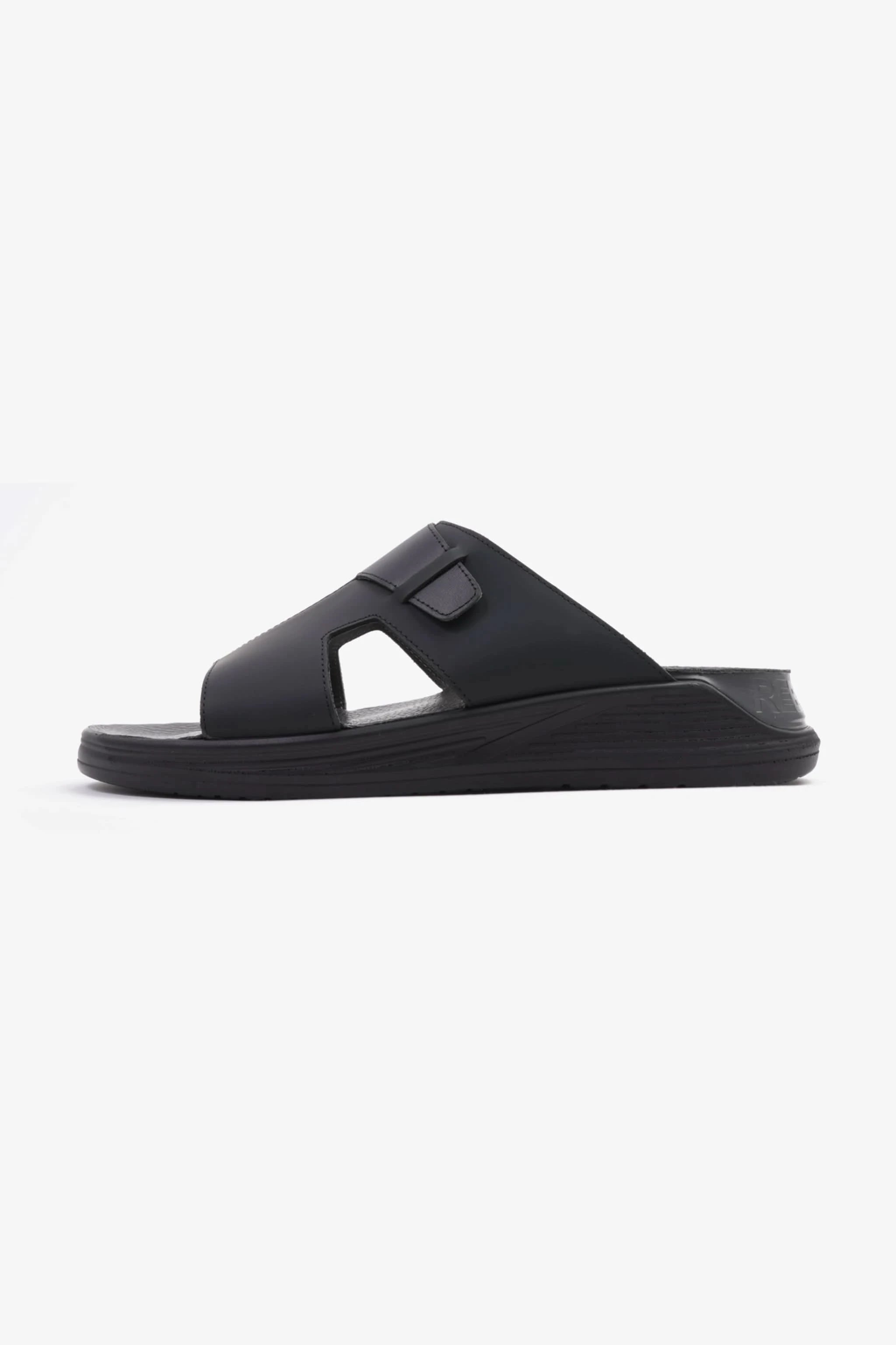 UOMO CAVALIER CLASSIC TRADITIONAL ARAB SANDALS BUCKLE STRAPS BLACK - Seventy7