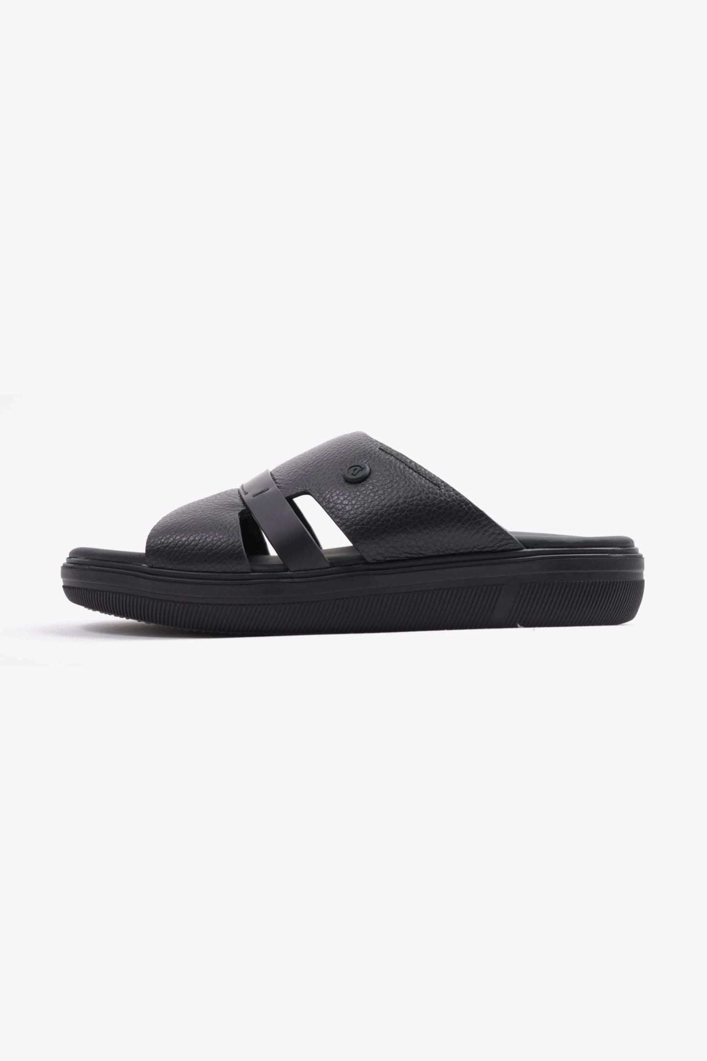 UOMO CAVALIER ARABIC SANDALS MEN'S CRAFTED GENUINE LEATHER BLACK - Seventy7