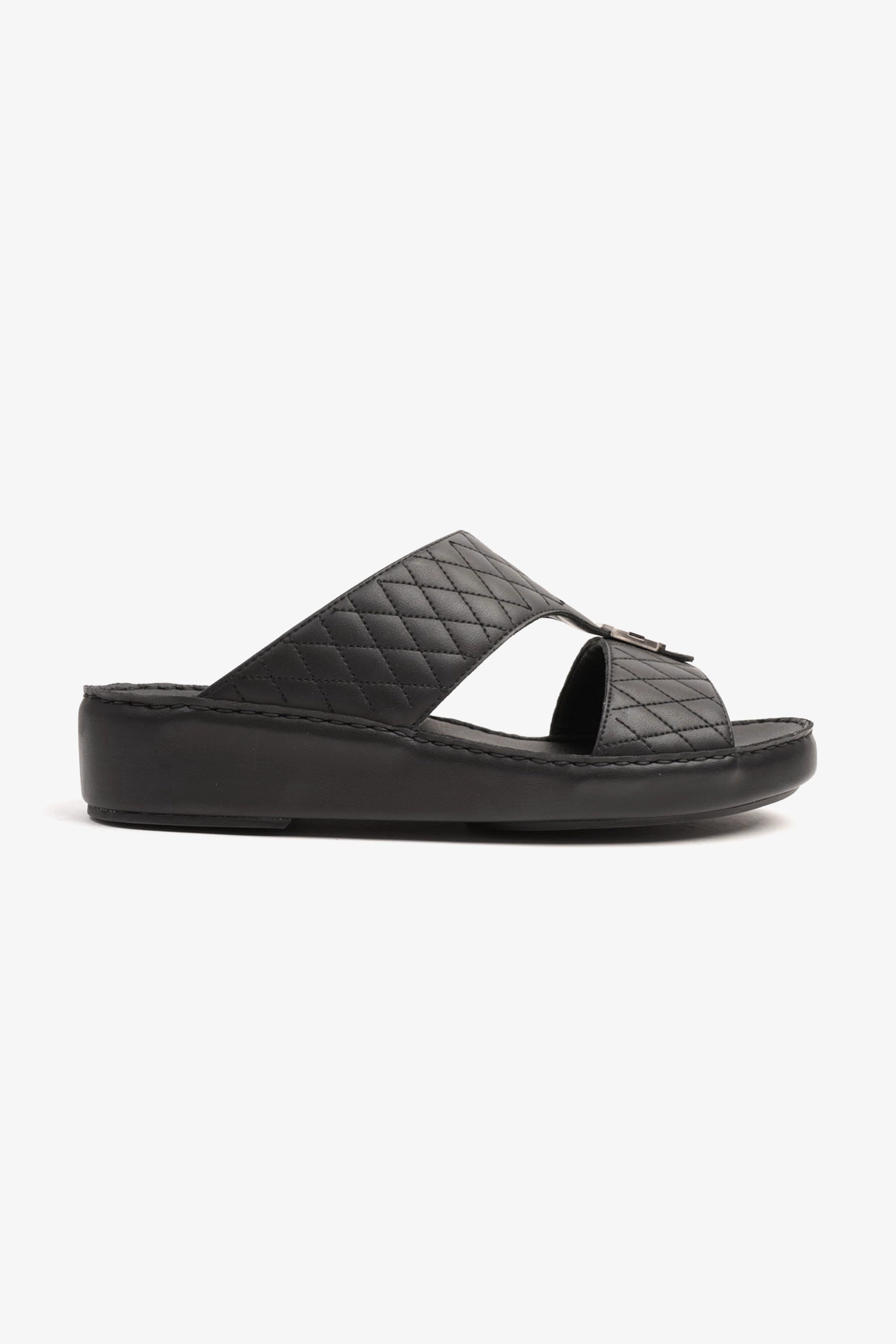 UOMO CAVALIER MENS SANDALS  - CV1105 BLACK - Seventy7