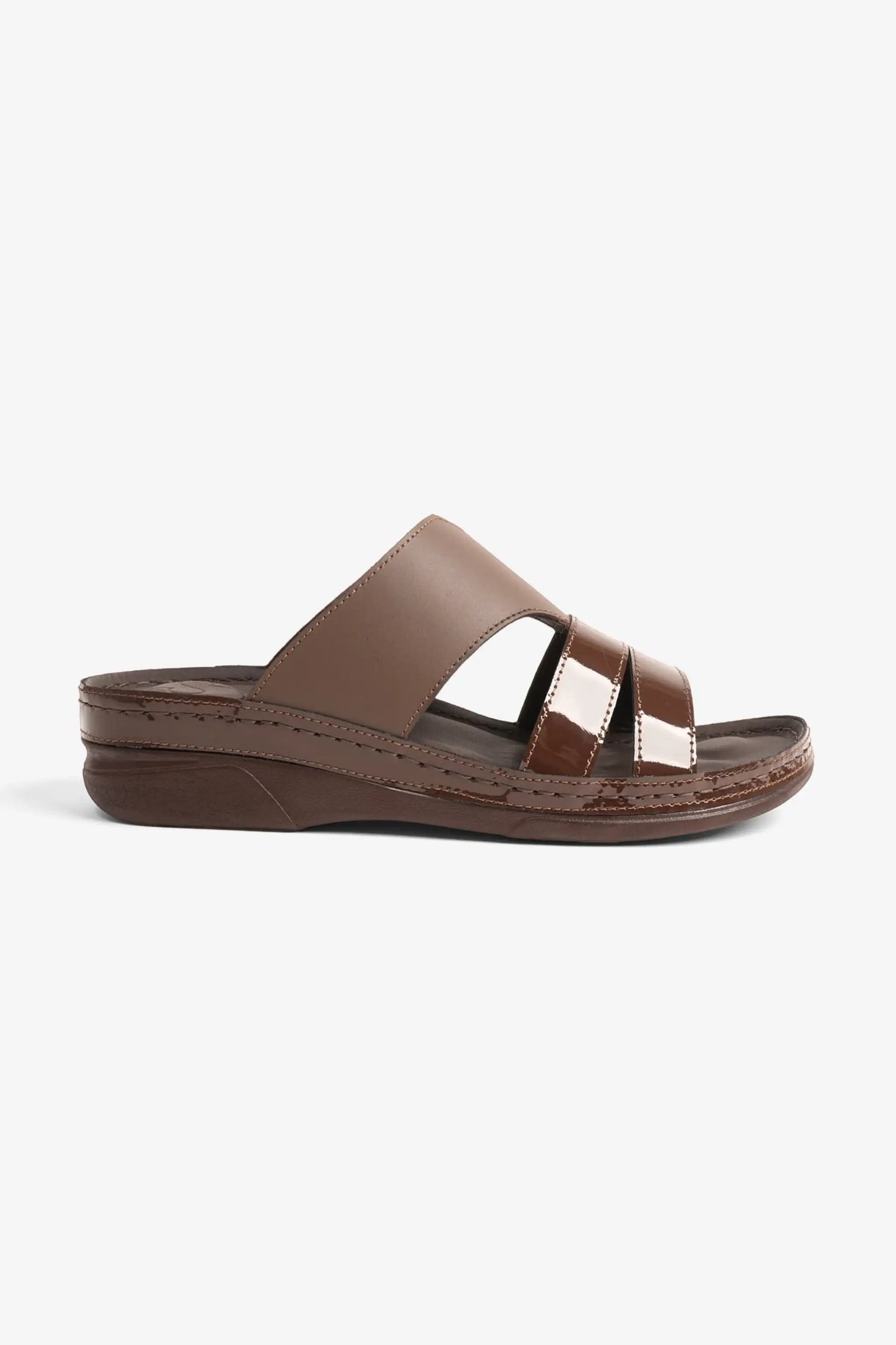 COMFORT PLUS LADIES SANDALS  -  CP417 BROWN - Seventy7
