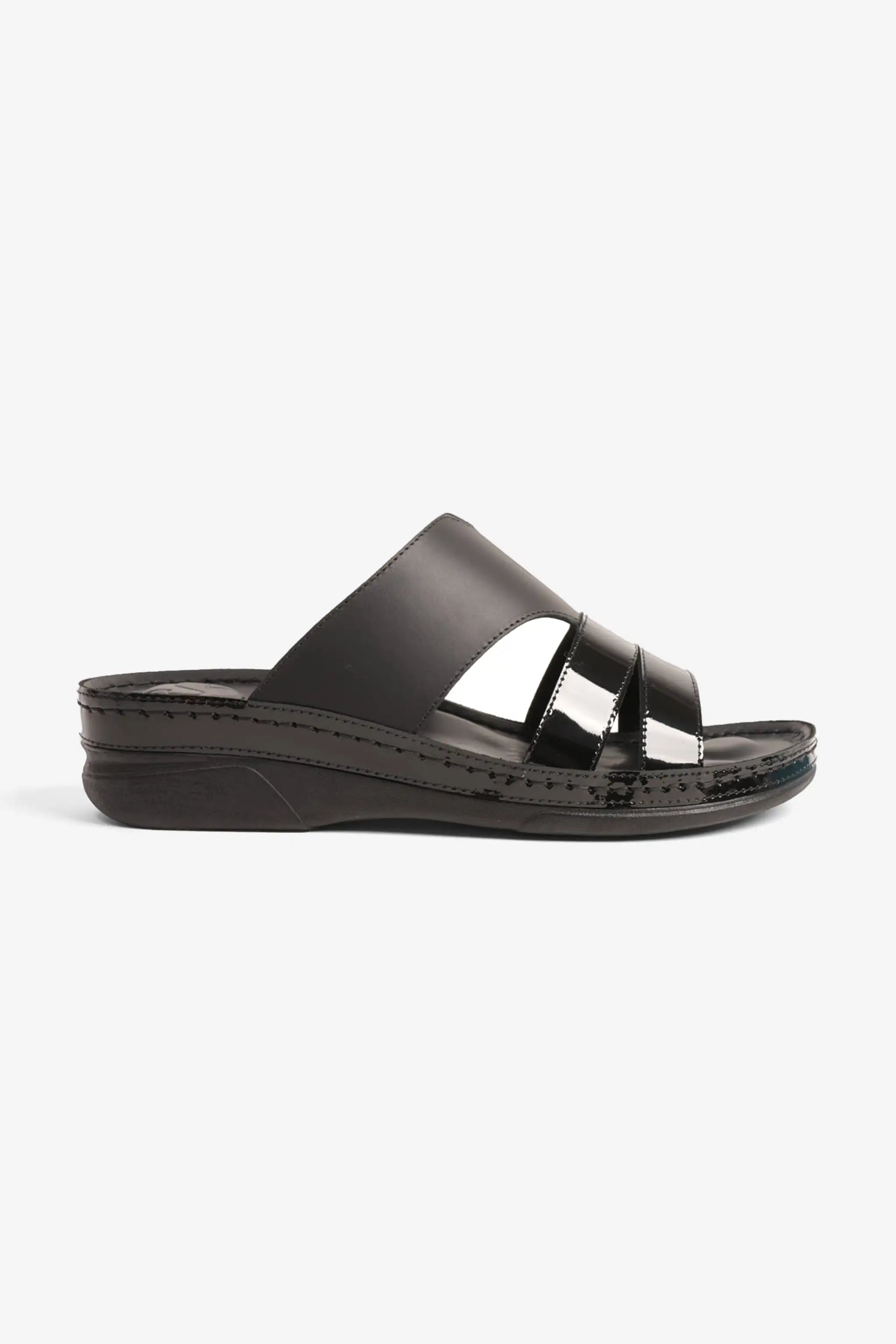 COMFORT PLUS LADIES SANDALS  -  CP417 BLACK - Seventy7