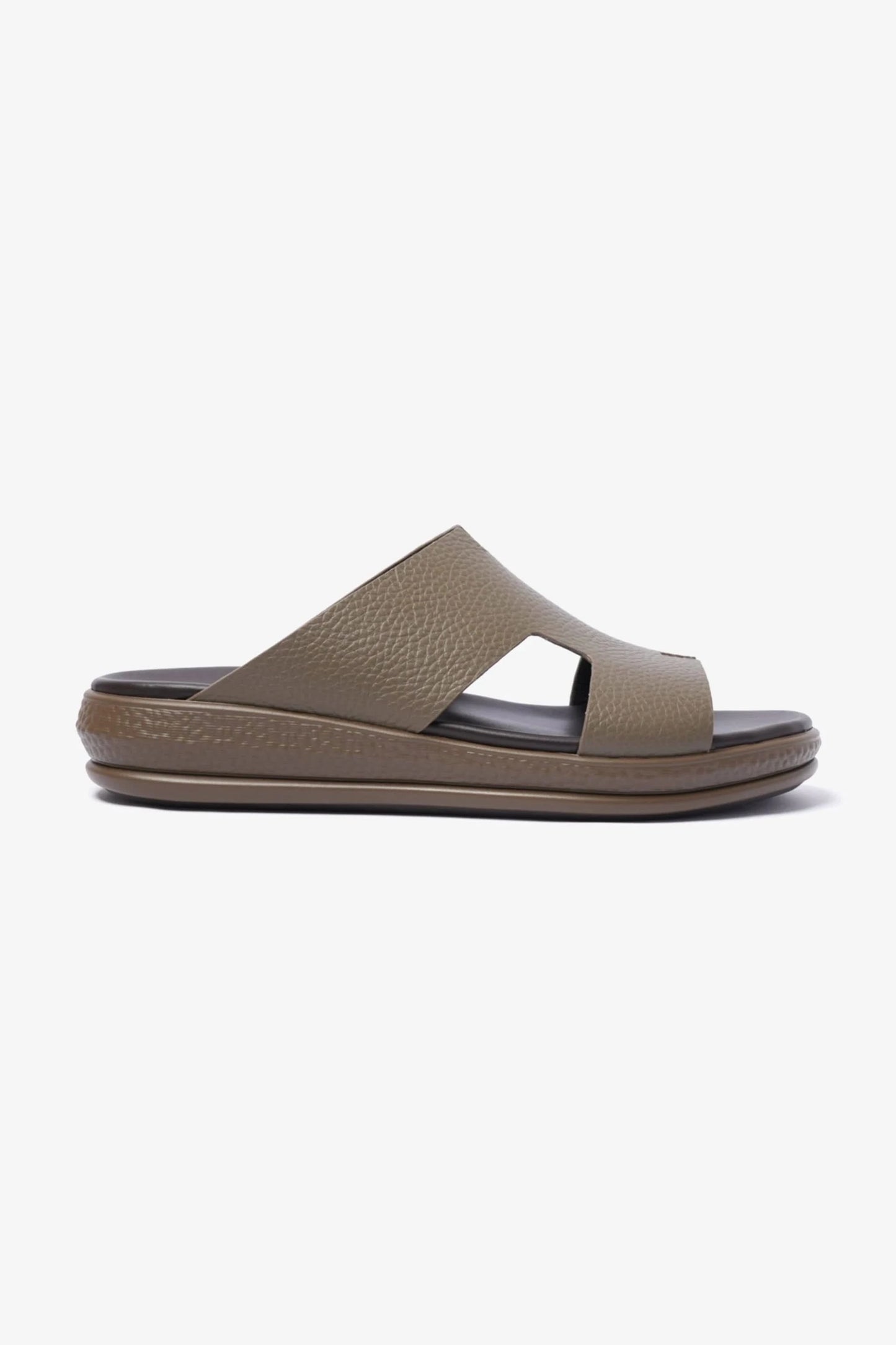 COMFORT PLUS CLASSIC LEATHER SANDALS FOR MENS TRUFFLE - Seventy7