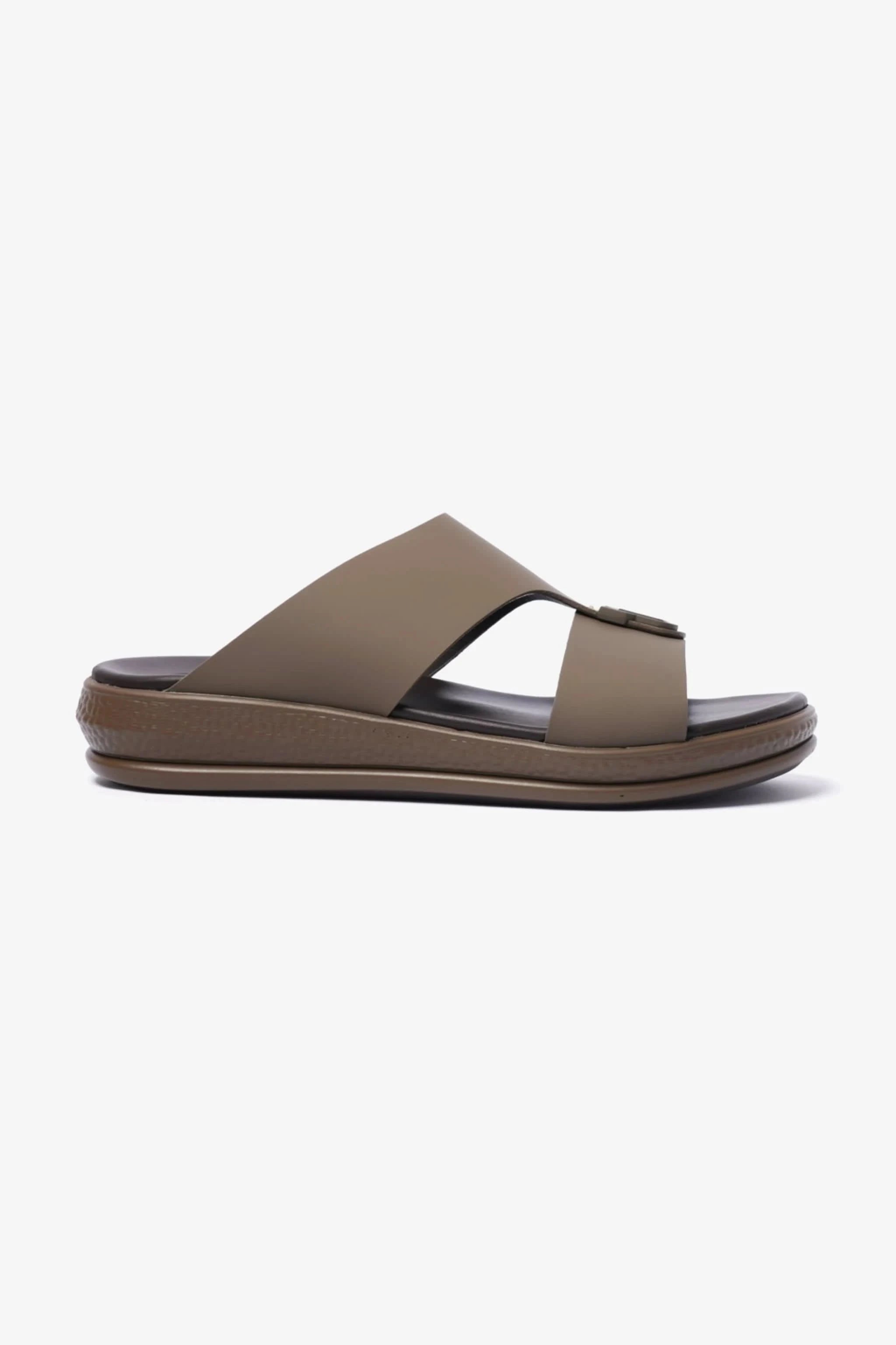 COMFORT PLUS MENS LEATHER SANDALS TRUFFLE - Seventy7