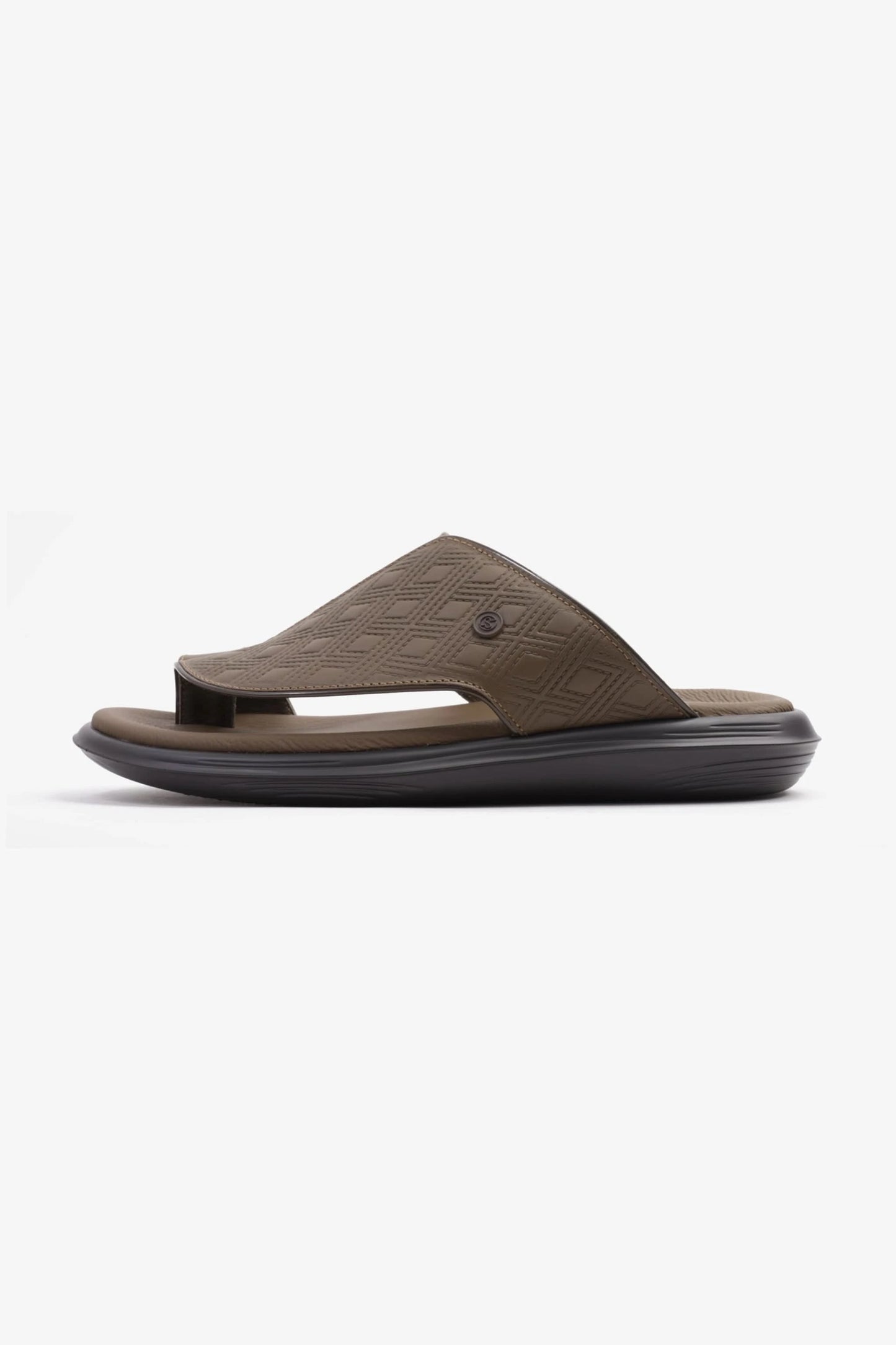 COMFORT PLUS ARABIC SANDALS MEN'S GEOMETRIC PATTERN SANDALS TRUFFLE - Seventy7