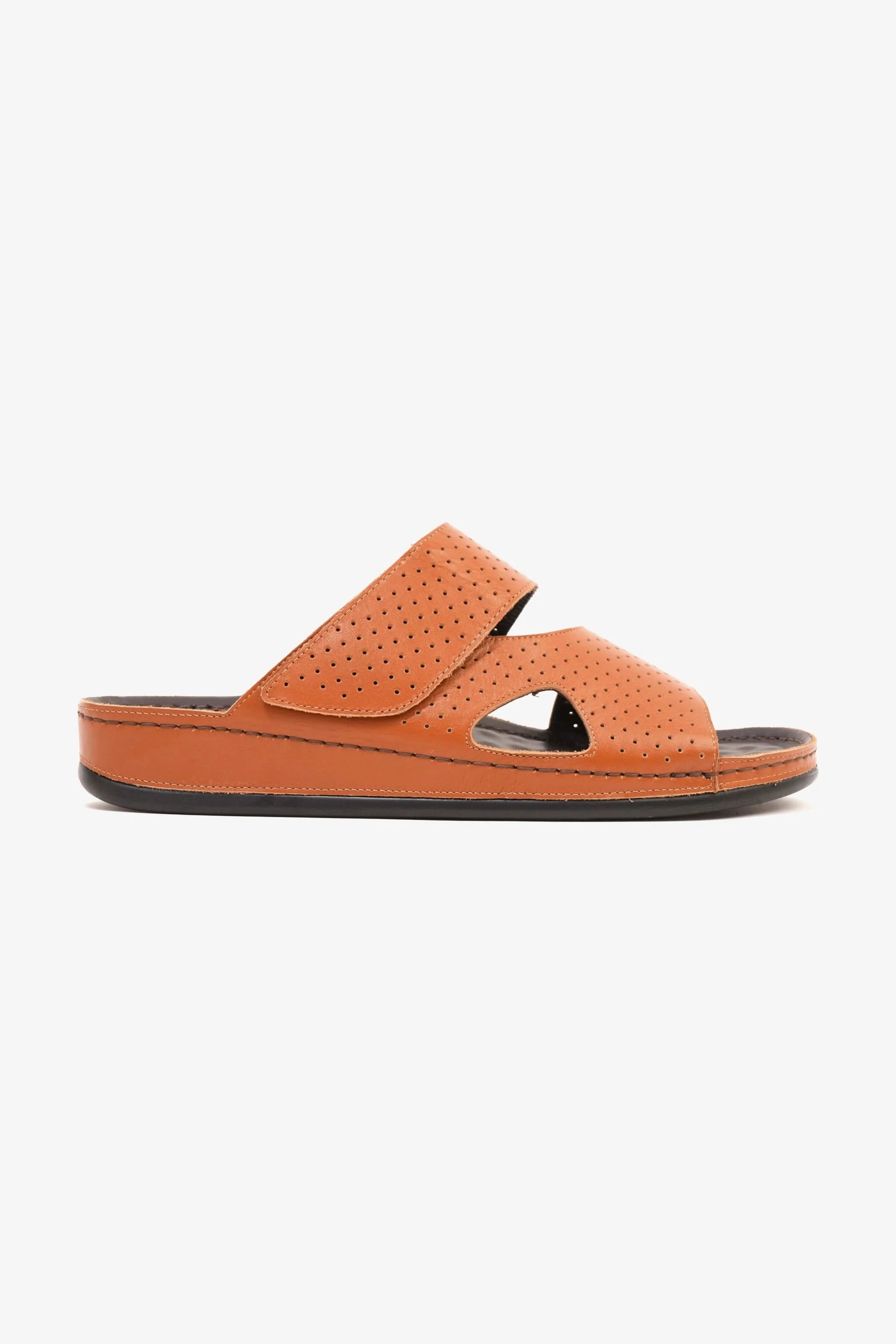 Comfort Plus Men's Al Waha Textured Slip-On Arabic Sandals Tan - Seventy7