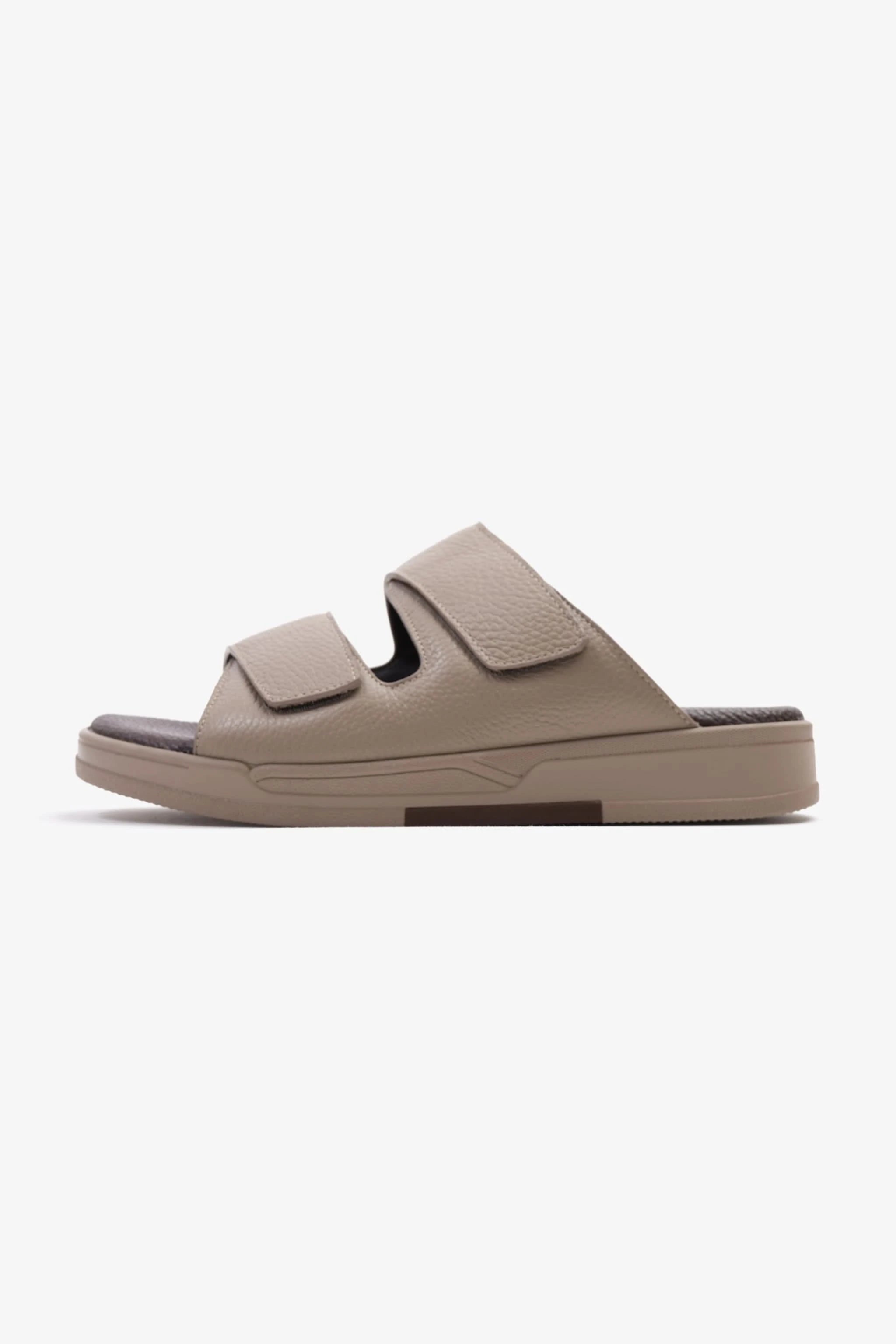 UOMO CAVALIER MEN'S LEATHER SANDALS, COMFORTABLE FOOTBED, SUMMER WEAR, VERSATILE STONE - Seventy7