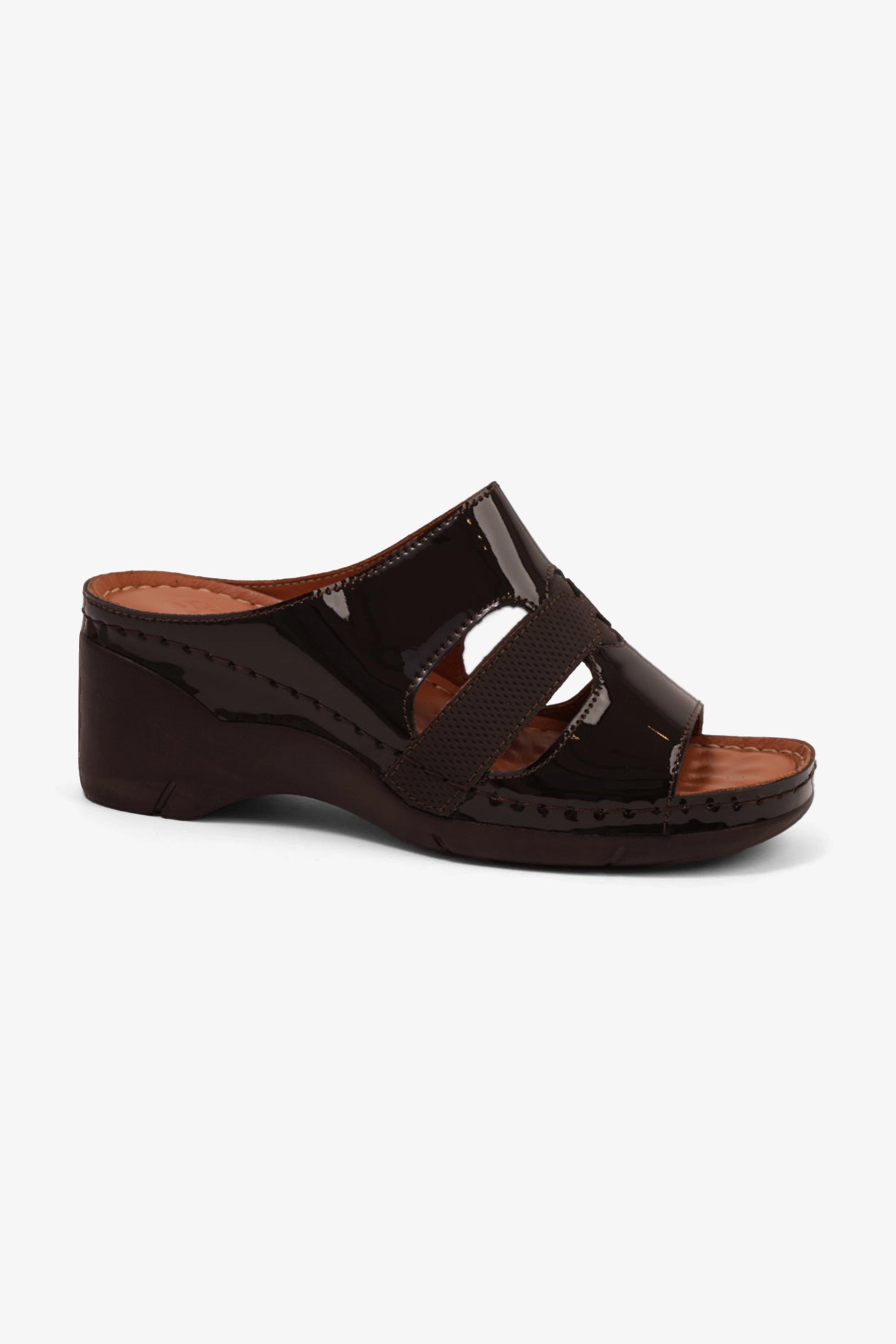 COMFORT PLUS LADIES SANDALS - GG115 BROWN - Seventy7