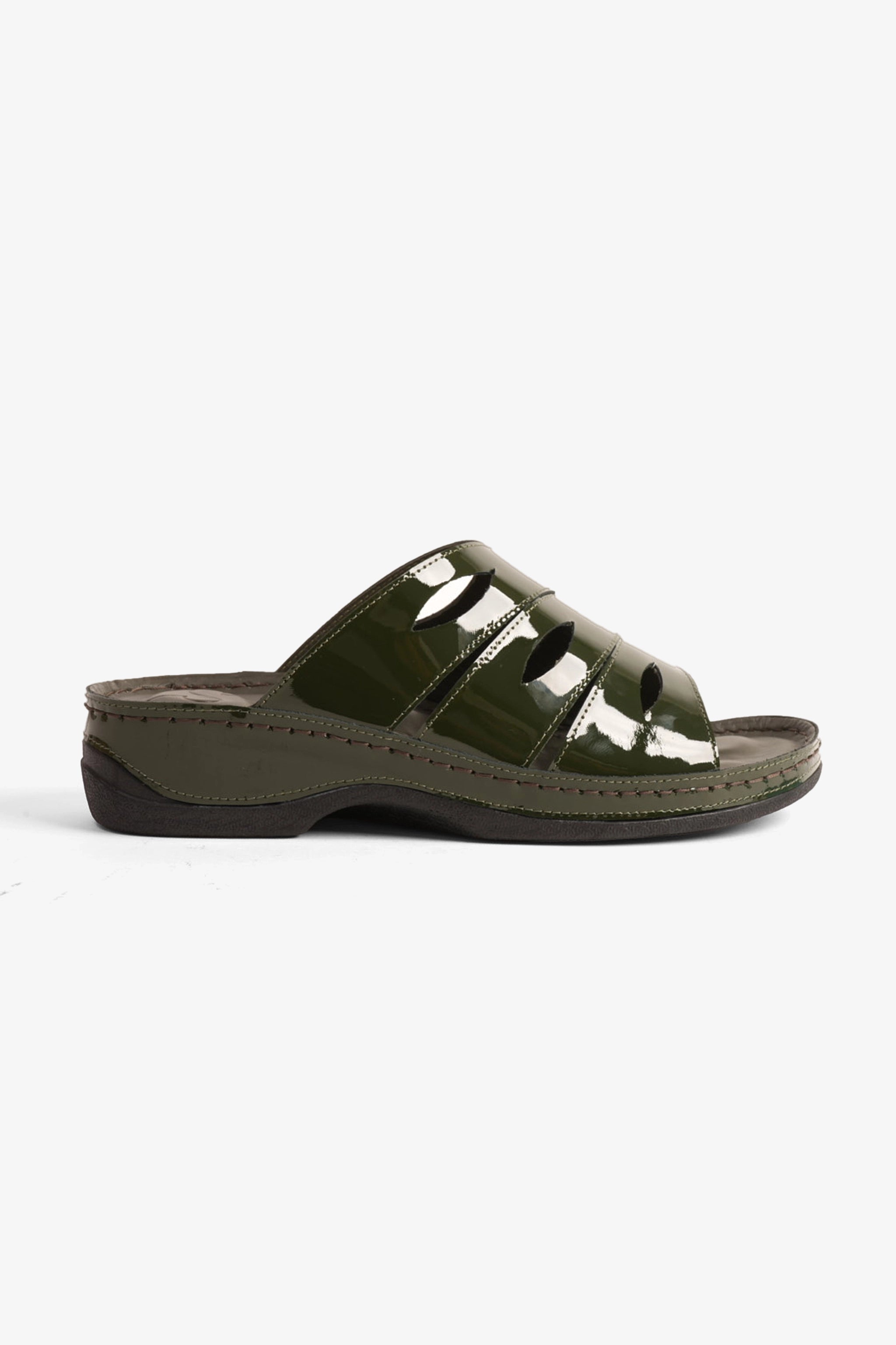 COMFORT PLUS LADIES SANDALS  -  CP515 OLIVE - Seventy7
