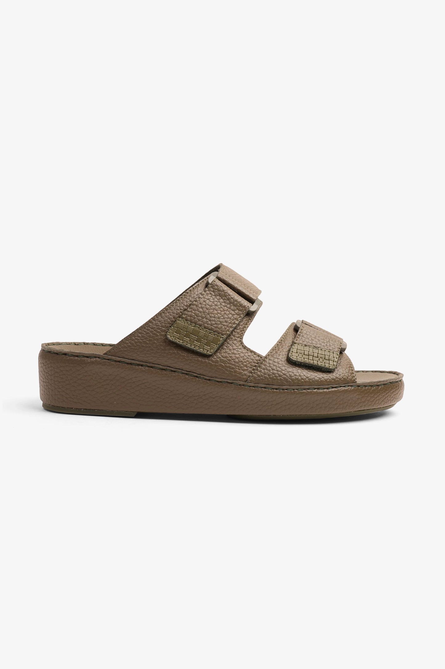 UOMO CAVALIER MEN'S ARABIC SANDAL WITH ADJUSTABLE STRAP OLIVE - Seventy7