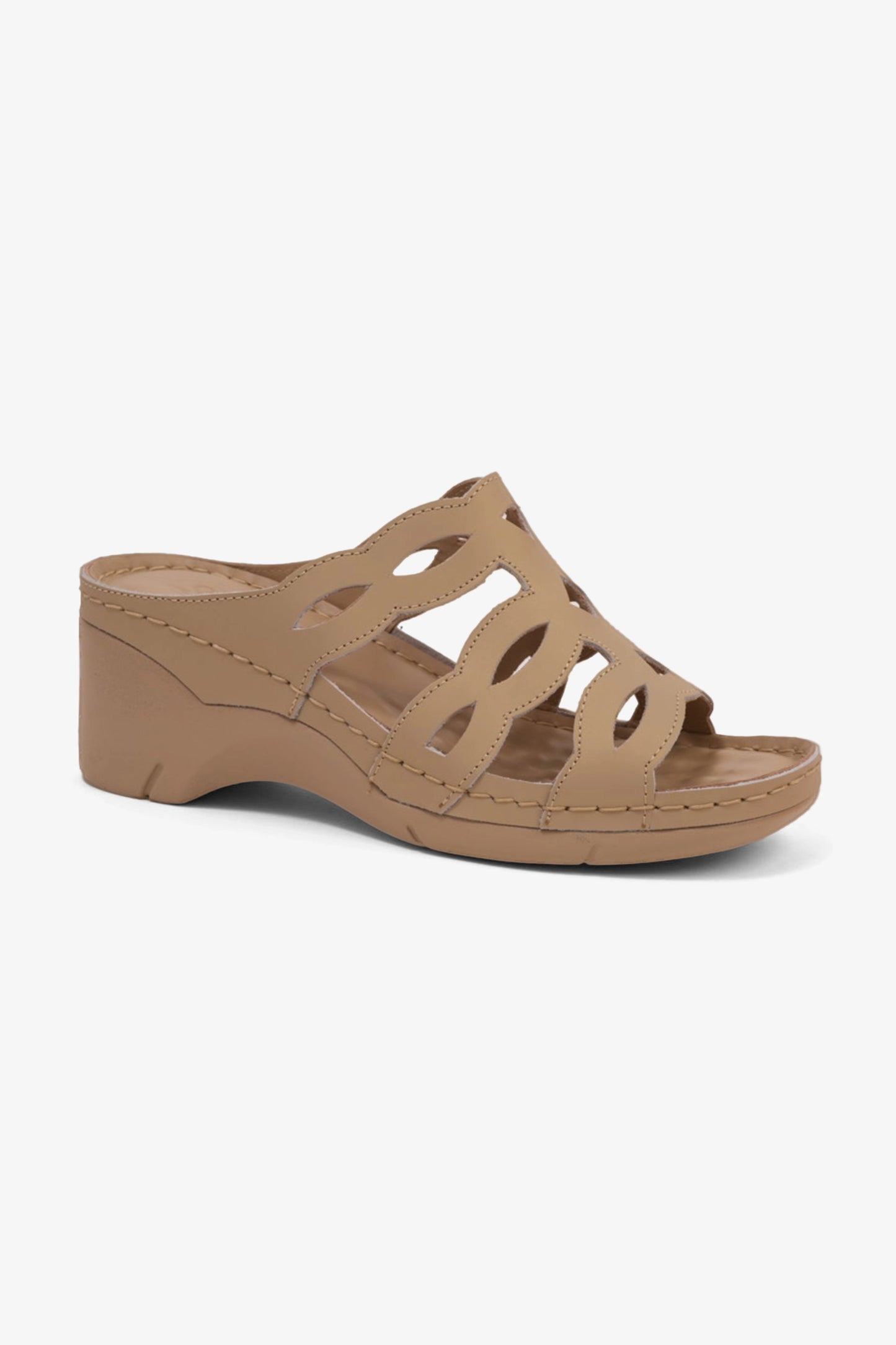 COMFORT PLUS LADIES SANDALS  - GG116 BEIGE - Seventy7