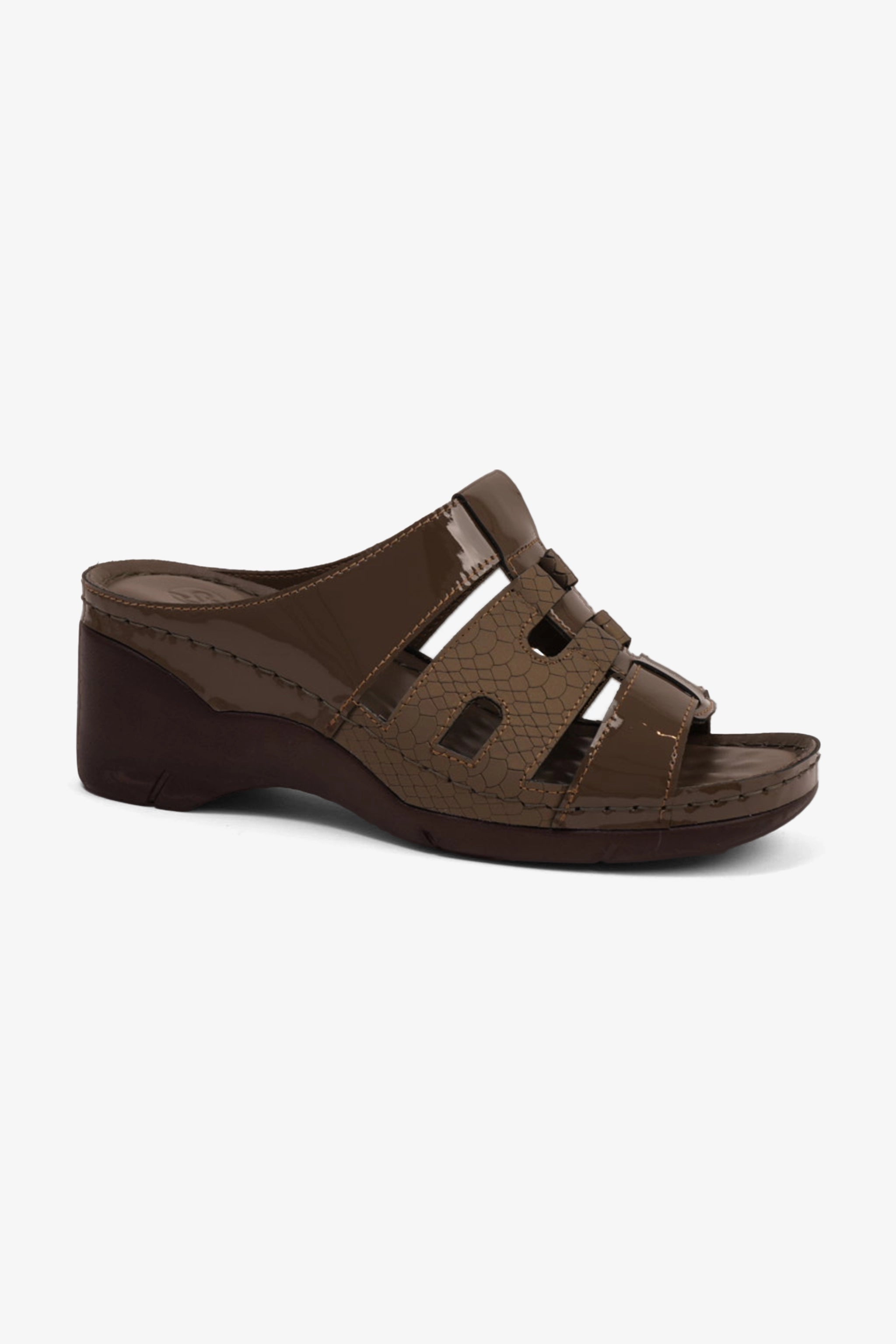 COMFORT PLUS LADIES SANDALS  - GG118 BROWN - Seventy7