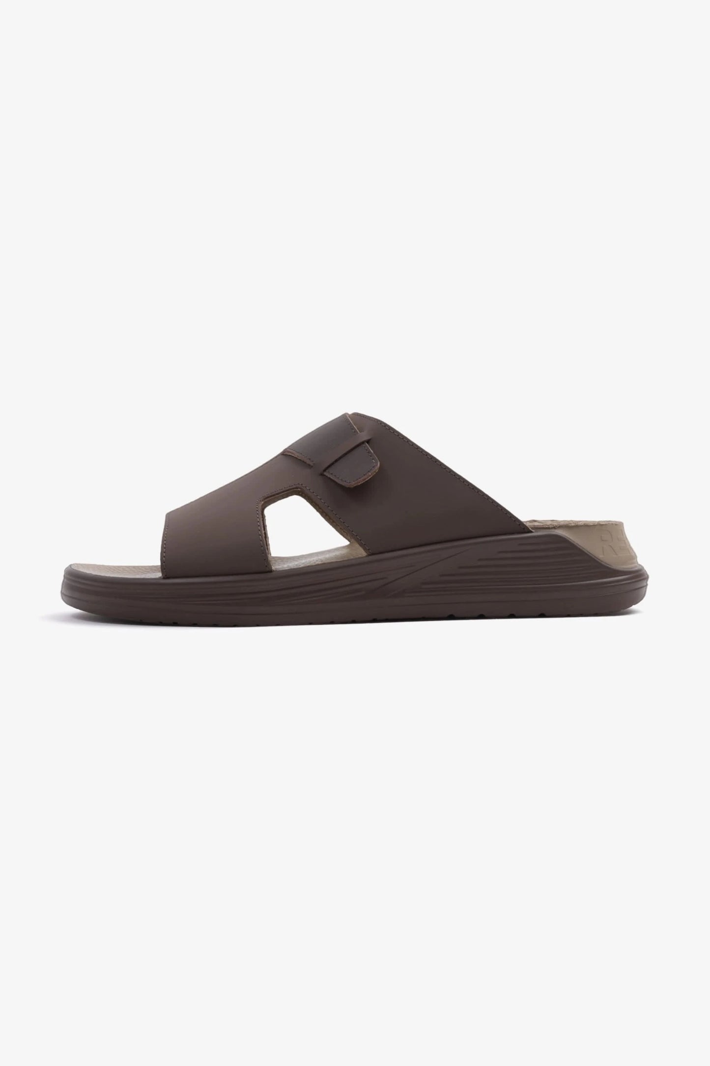 UOMO CAVALIER CLASSIC TRADITIONAL ARAB SANDALS BUCKLE STRAPS BROWN - Seventy7