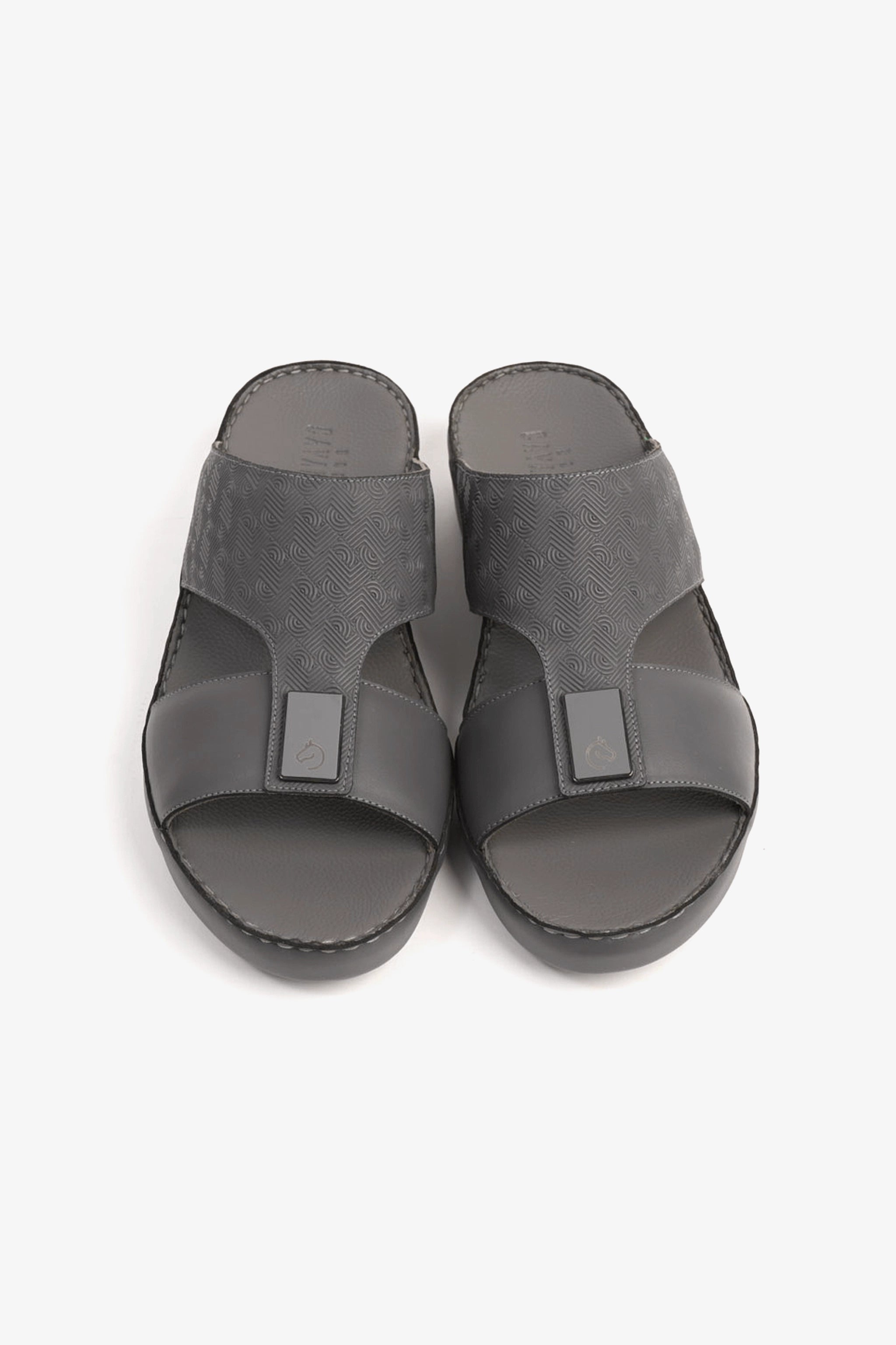 UOMO CAVALIER ULTRA COMFORTABLE MODERN LEATHER SANDALS GREY - Seventy7