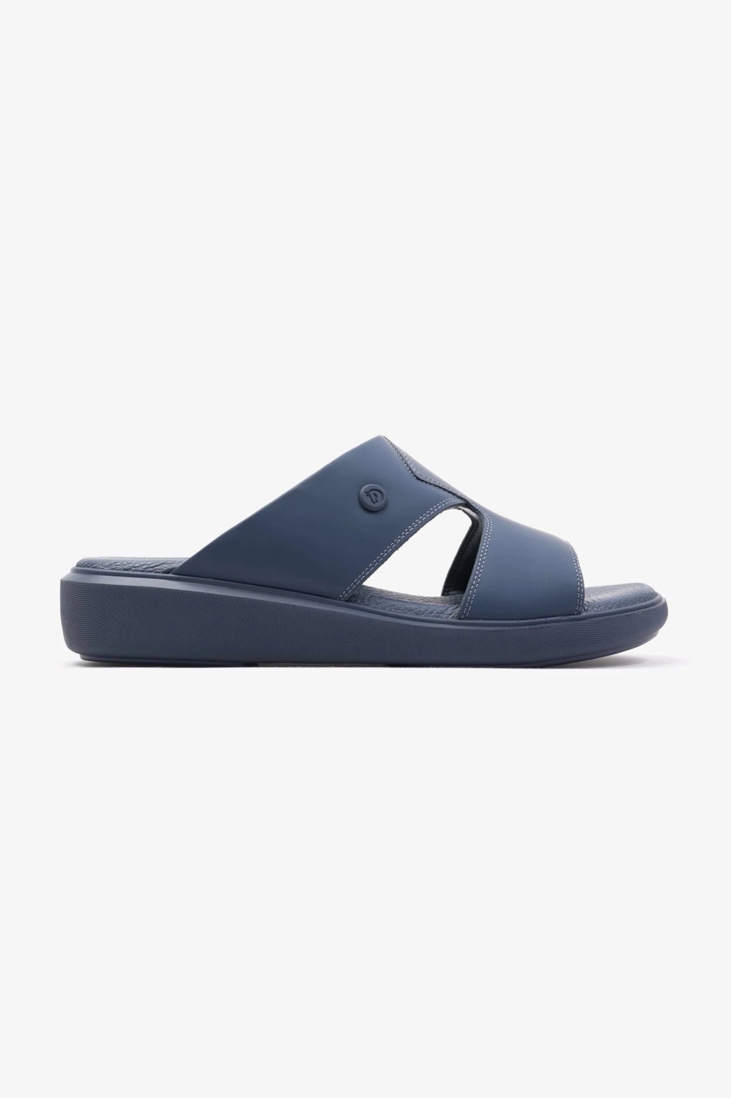 Uomo Cavalier Stylish Comfortable Footbed, Adjustable Side Clasp Navy - Seventy7