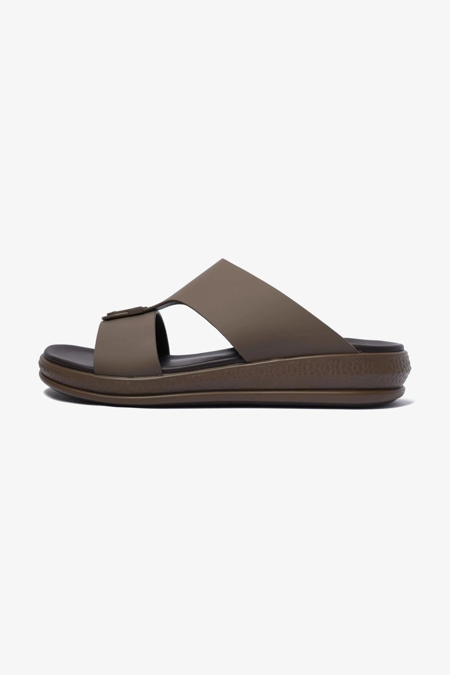 COMFORT PLUS MENS LEATHER SANDALS TRUFFLE - Seventy7