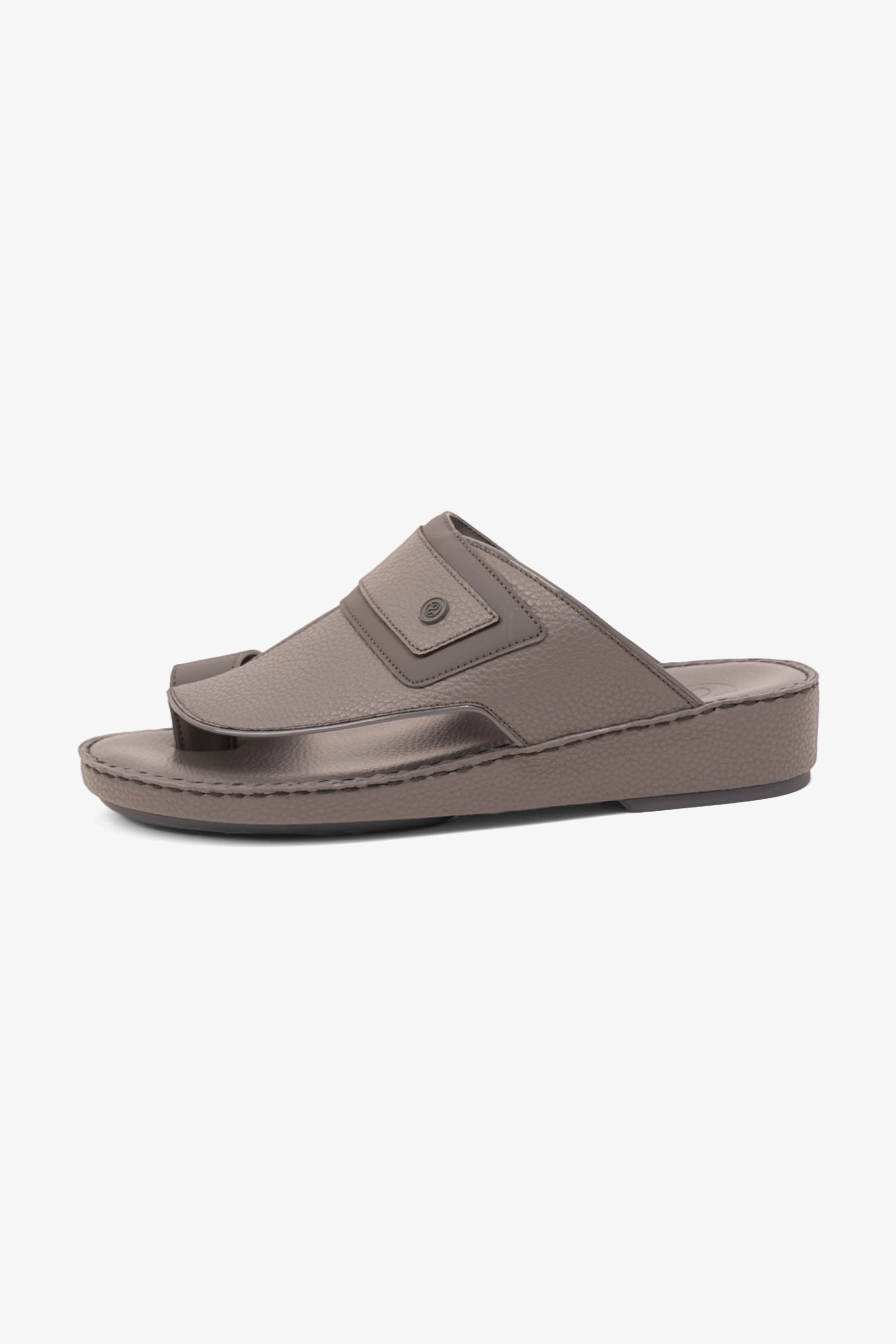 COMFORT PLUS LEATHER SANDALS WITH COMFORTABLE FOOTBED GREY - Seventy7