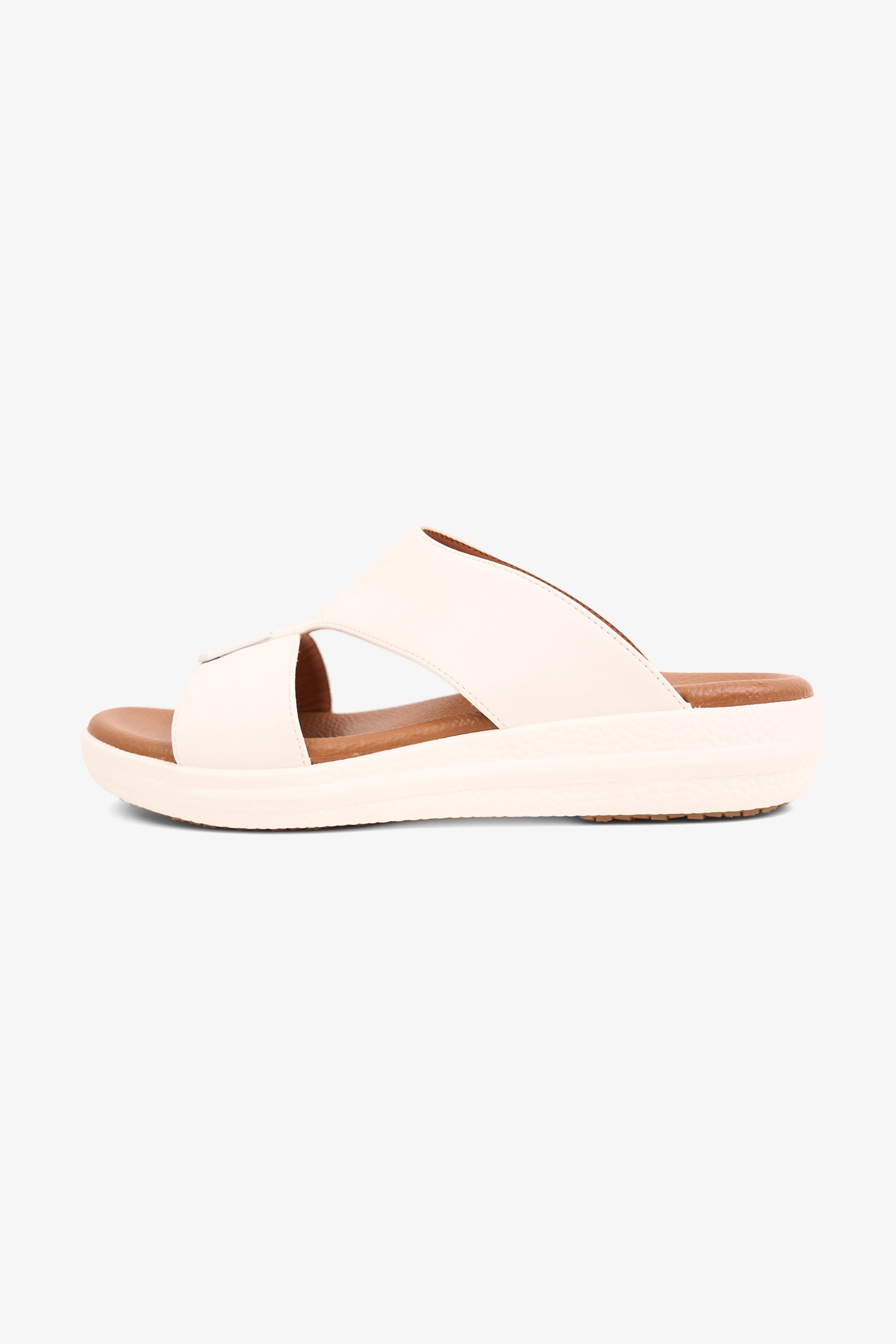 COMFORT PLUS SLEEK CUSHION ARABIC SANDALS WHITE - Seventy7