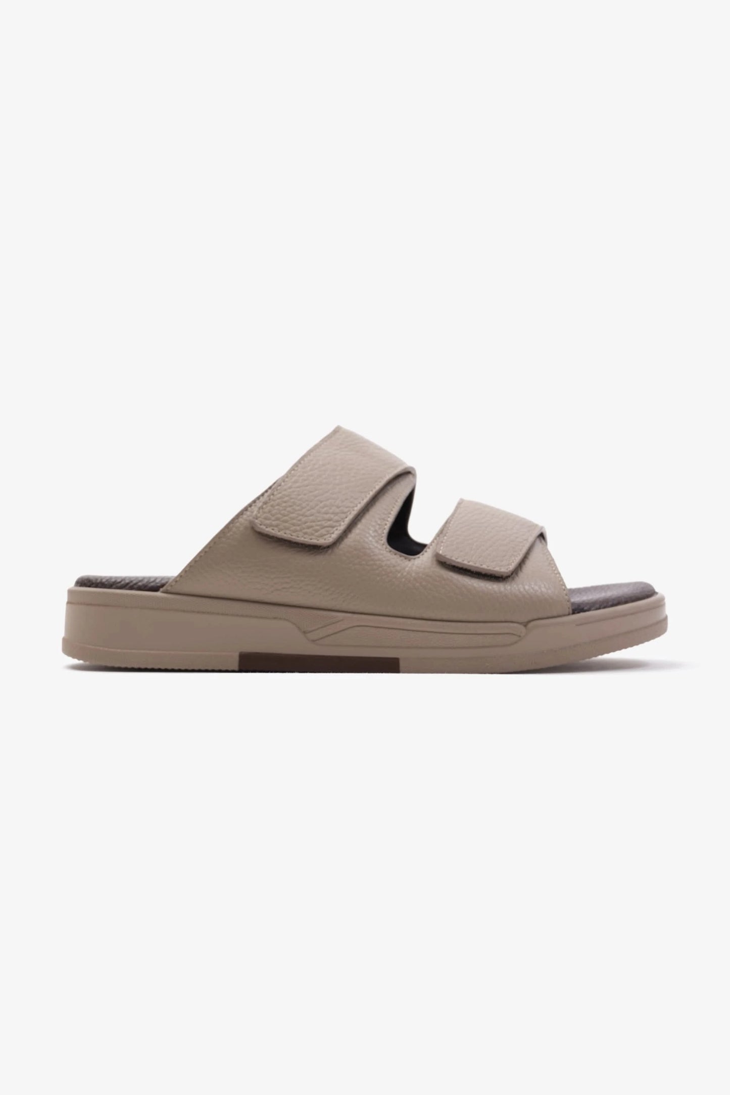 UOMO CAVALIER MEN'S LEATHER SANDALS, COMFORTABLE FOOTBED, SUMMER WEAR, VERSATILE STONE - Seventy7
