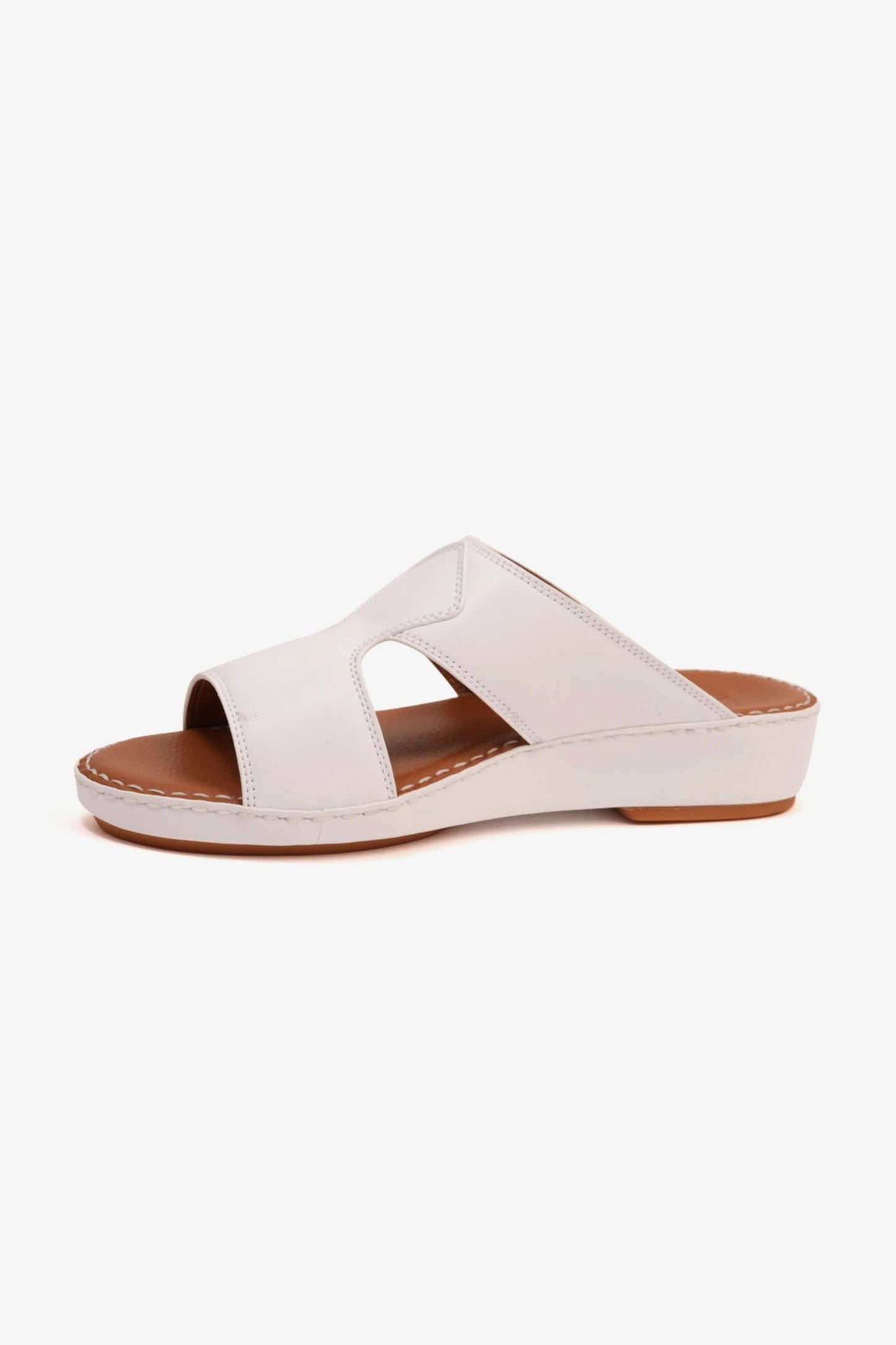 COMFORT PLUS LUXURIOUS LEATHER SANDAL FOR EVERYDAY WHITE - Seventy7