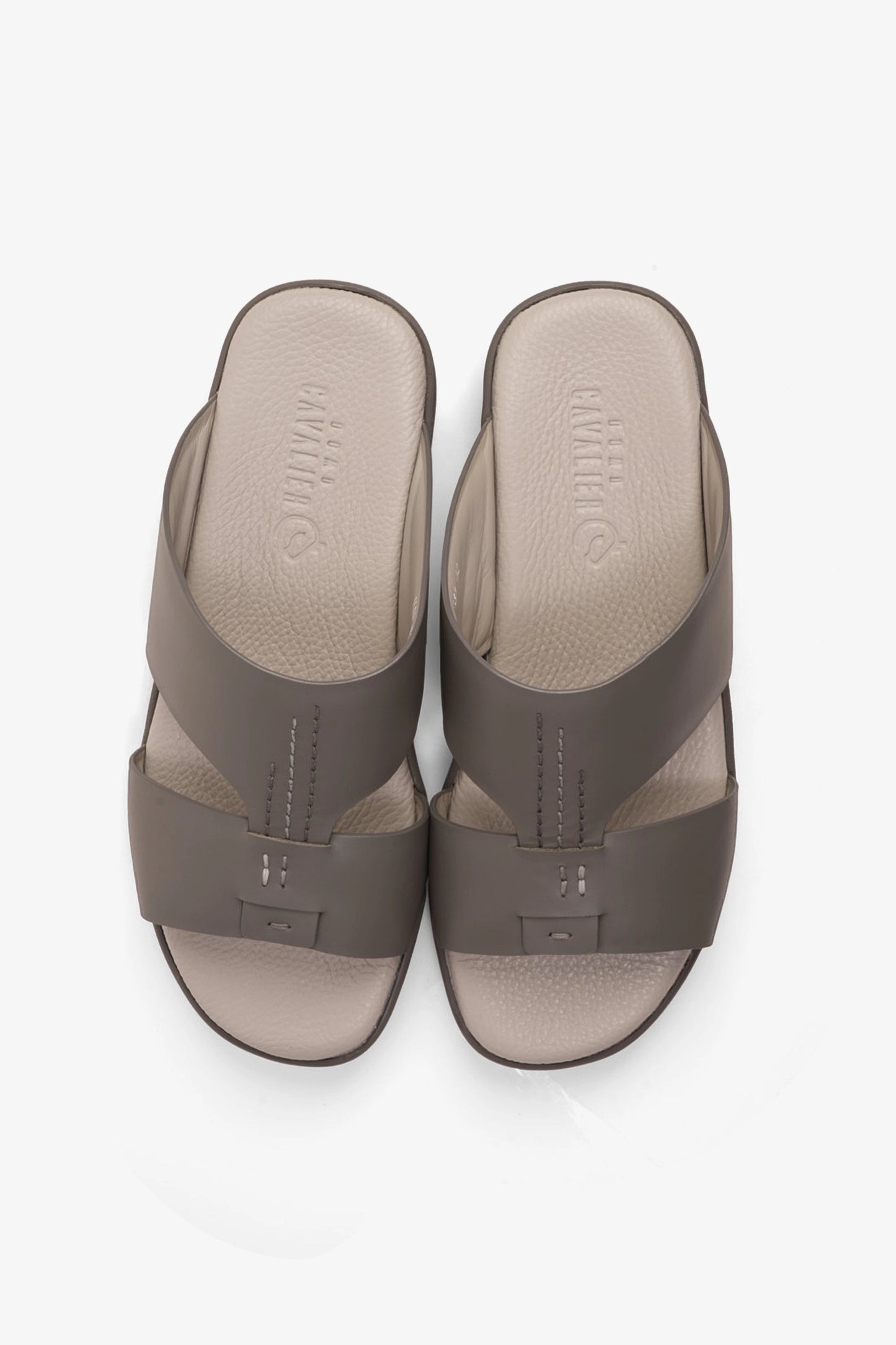 UOMO CAVALIER MEN'S LEATHER SANDALS COMFORT REDEFINED DARK-GREY - Seventy7