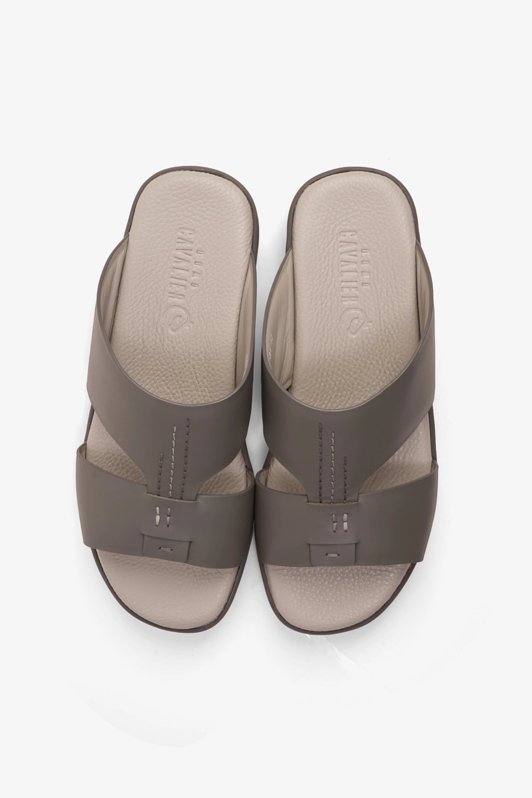 UOMO CAVALIER MEN'S LEATHER SANDALS COMFORT REDEFINED DARK-GREY - Seventy7