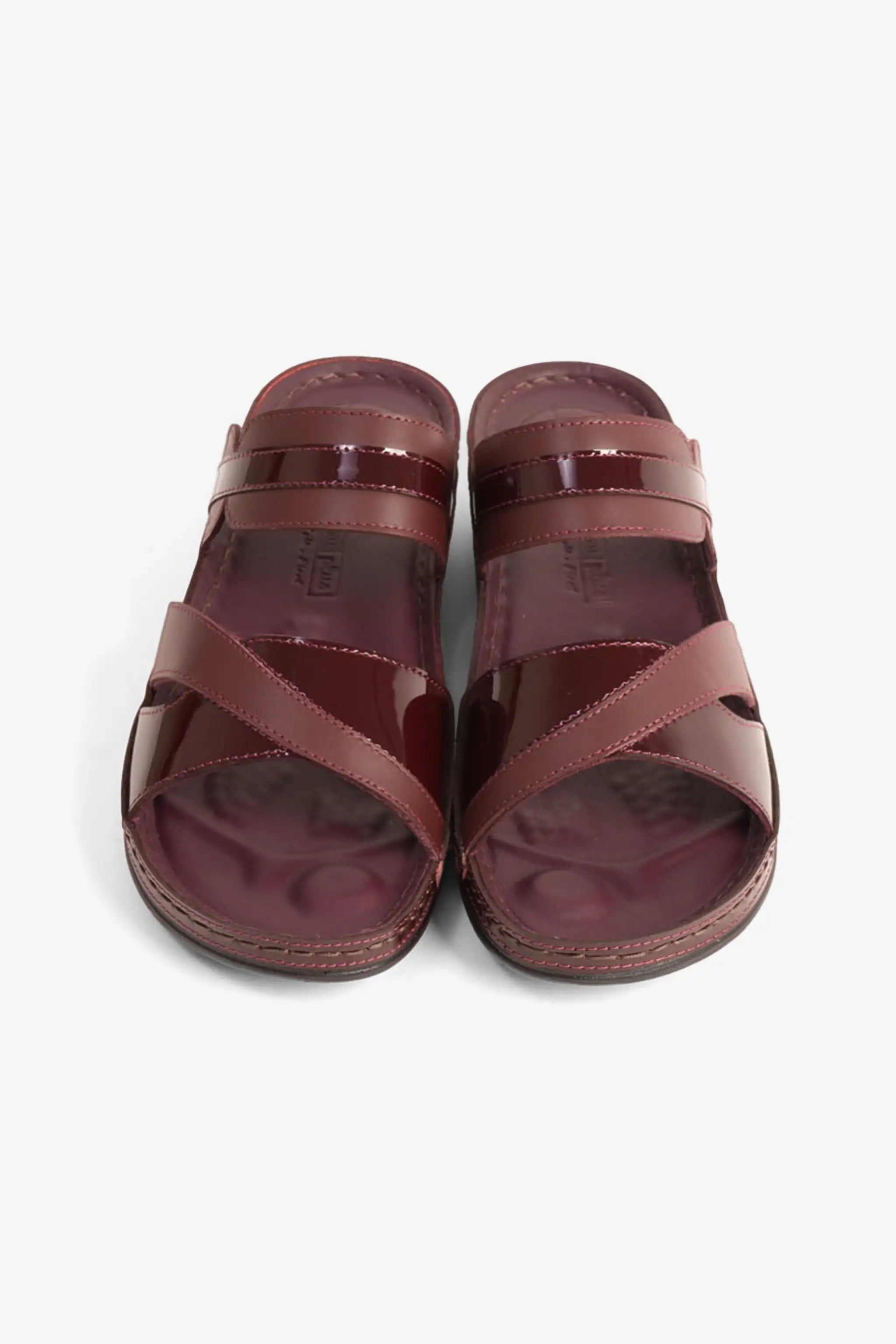 COMFORT PLUS ULTRA SOFT LEATHER SLIDES WOMEN'S CHERRY - Seventy7