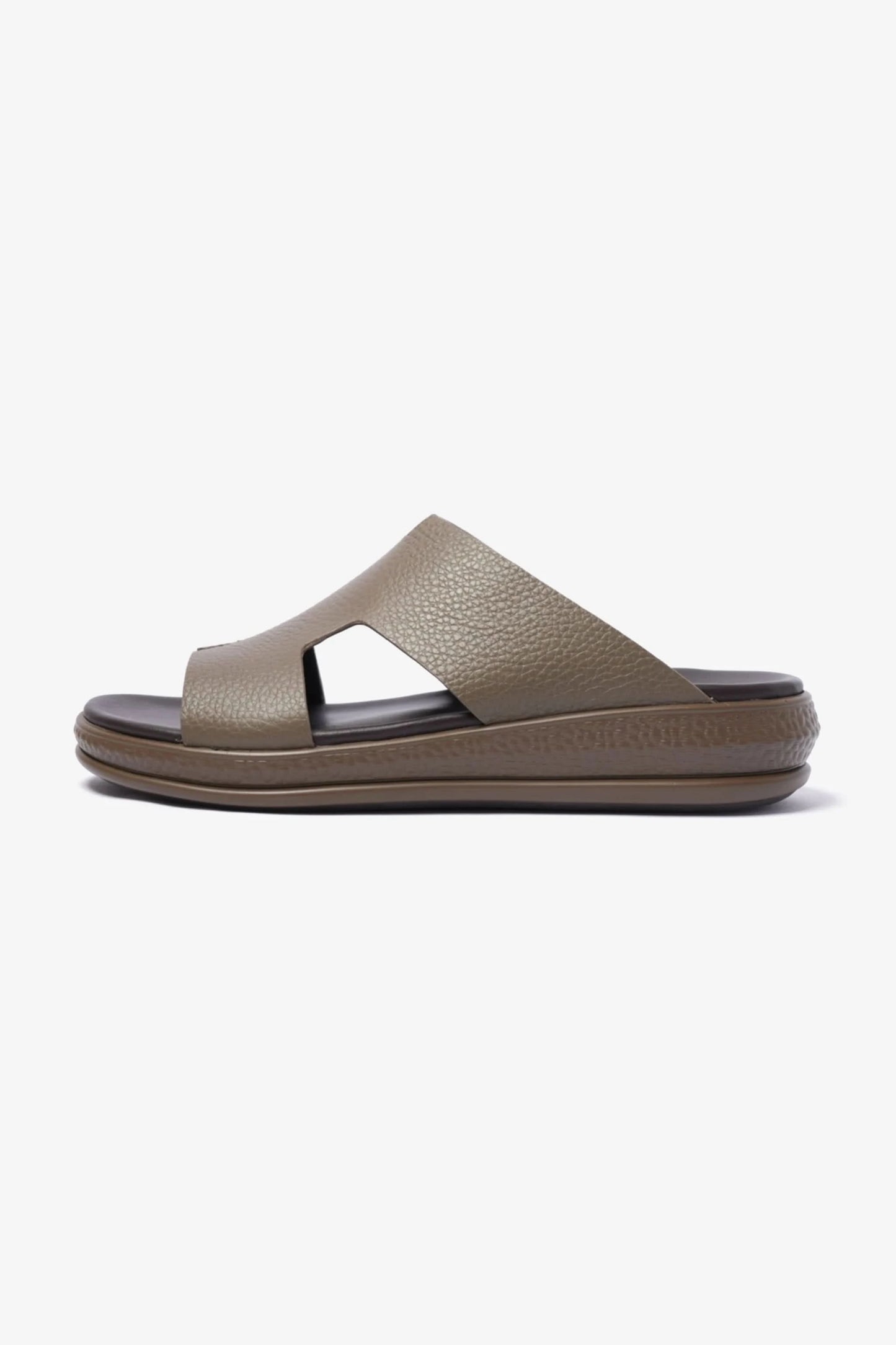 COMFORT PLUS CLASSIC LEATHER SANDALS FOR MENS TRUFFLE - Seventy7