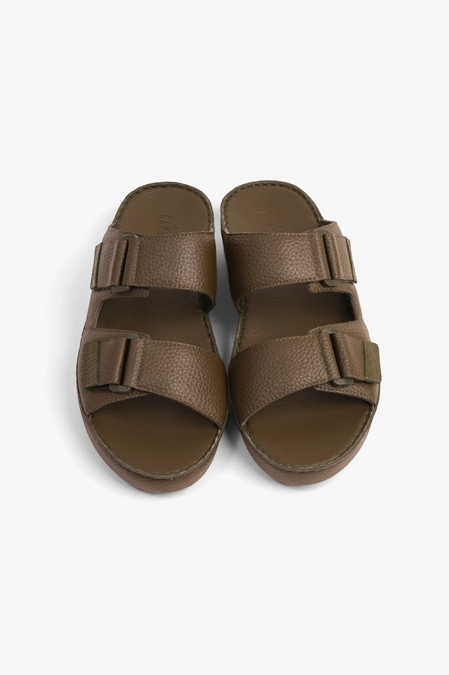 UOMO CAVALIER MEN'S ARABIC SANDAL WITH ADJUSTABLE STRAP OLIVE - Seventy7