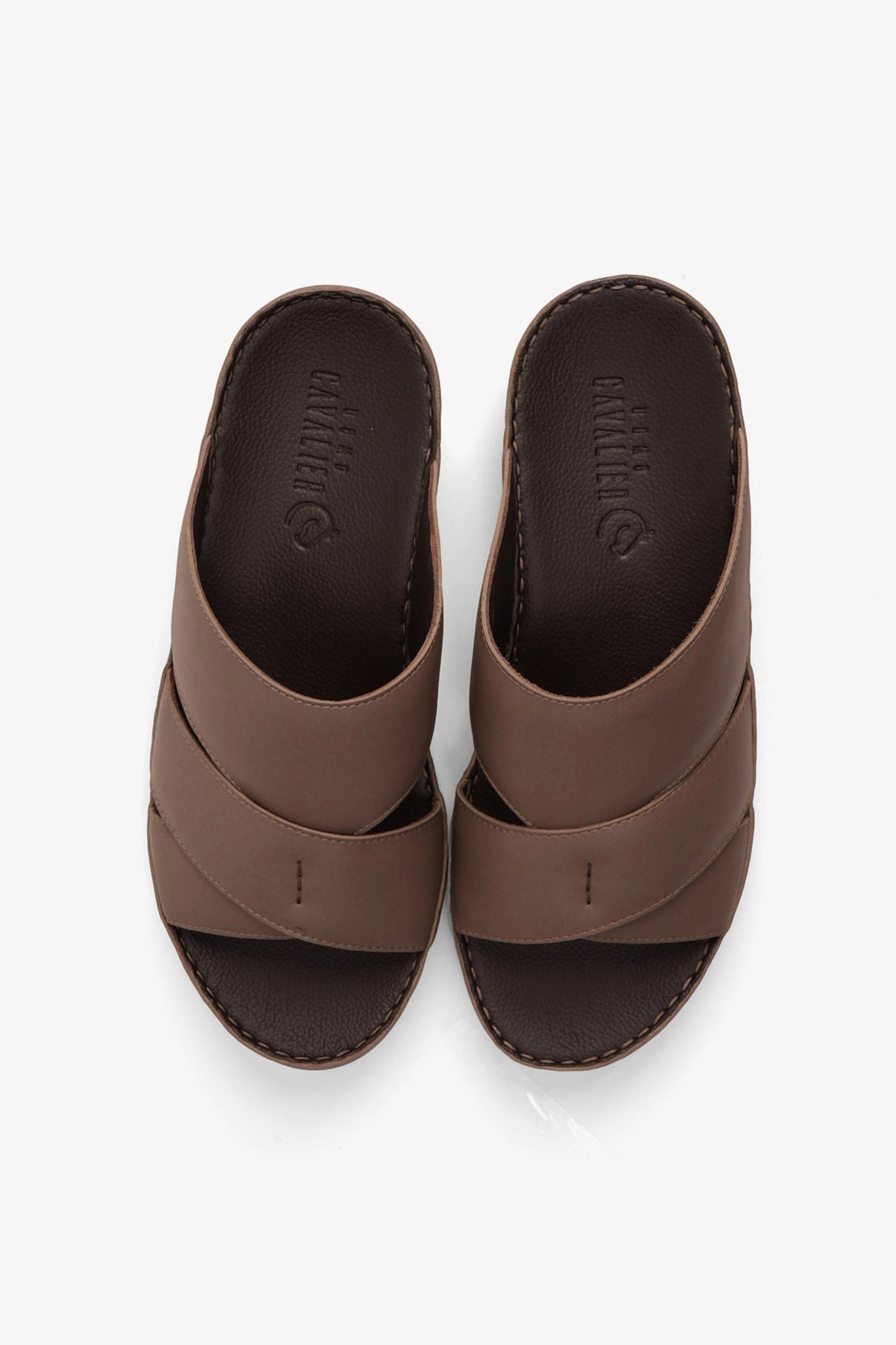 UOMO CAVALIER GENUINE LEATHER LUXURIOUSLY ARABIC SANDALS STONE - Seventy7
