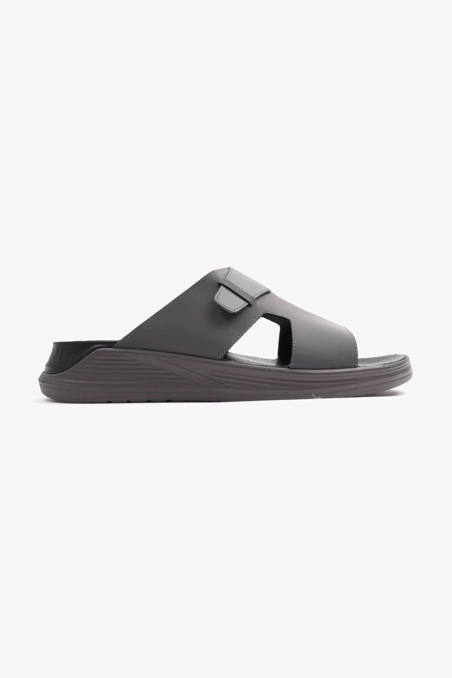 UOMO CAVALIER CLASSIC TRADITIONAL ARAB SANDALS BUCKLE STRAPS GREY - Seventy7