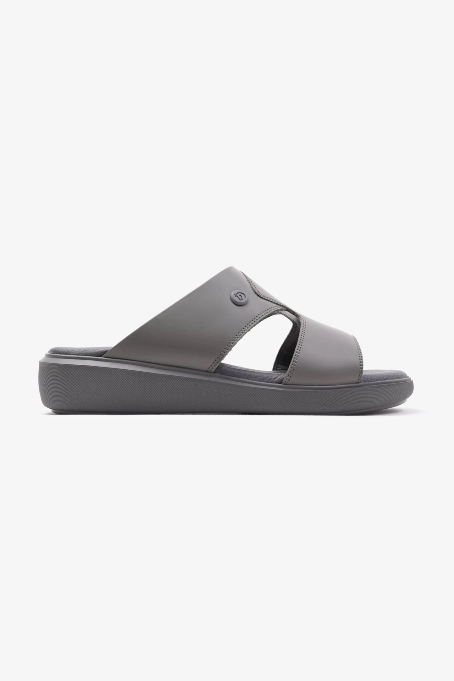 Uomo Cavalier Stylish Comfortable Footbed, Adjustable Side Clasp Grey - Seventy7