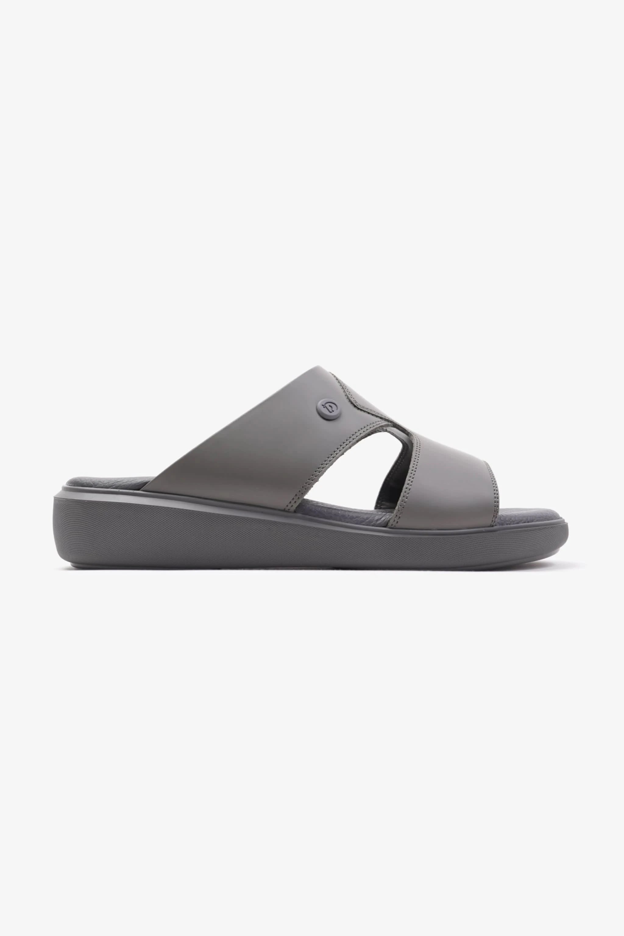 Uomo Cavalier Stylish Comfortable Footbed, Adjustable Side Clasp Grey - Seventy7