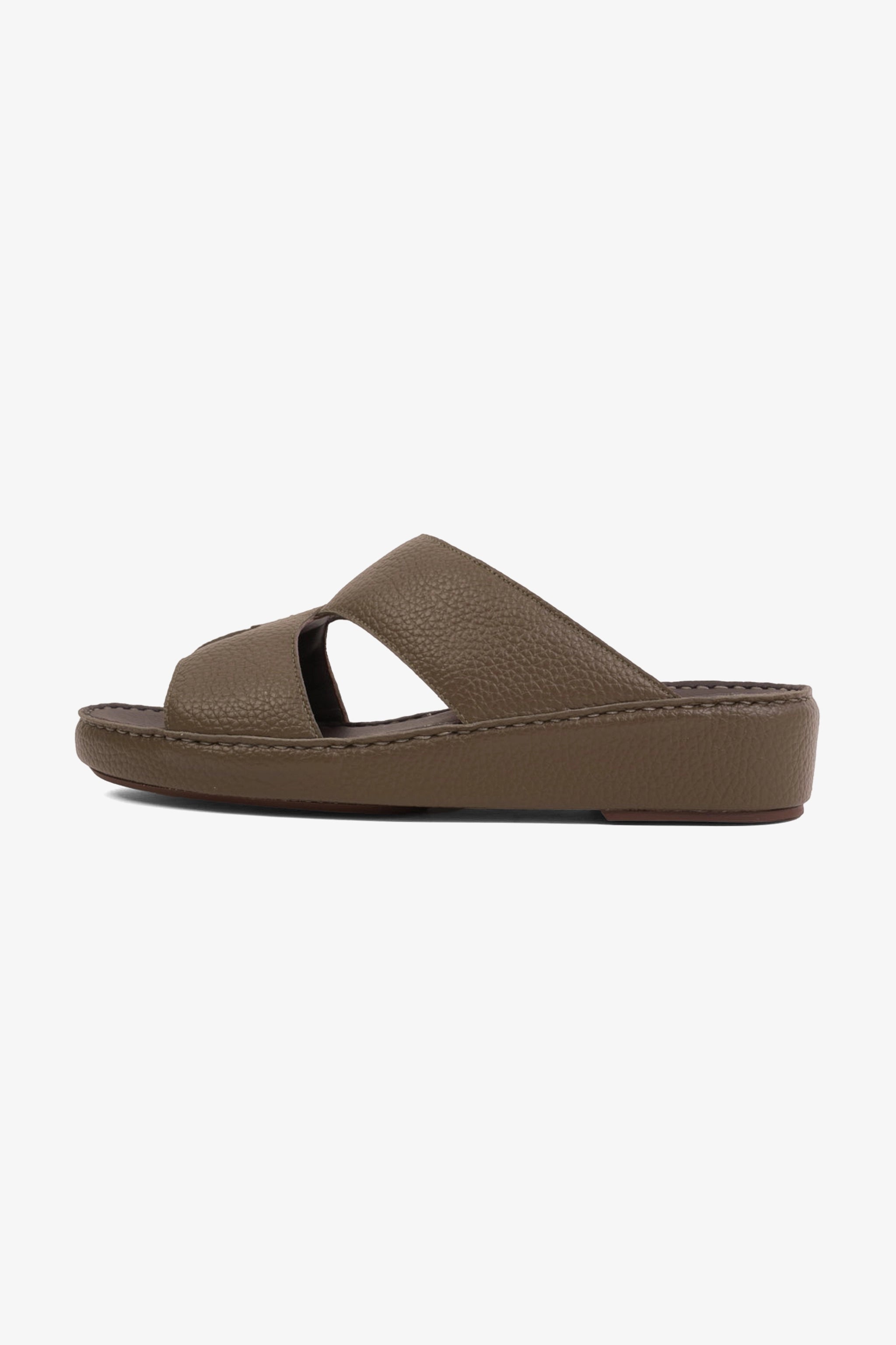 UOMO CAVALIER ELITE TRADITIONAL LEATHER ARABIC SANDALS OLIVE - Seventy7