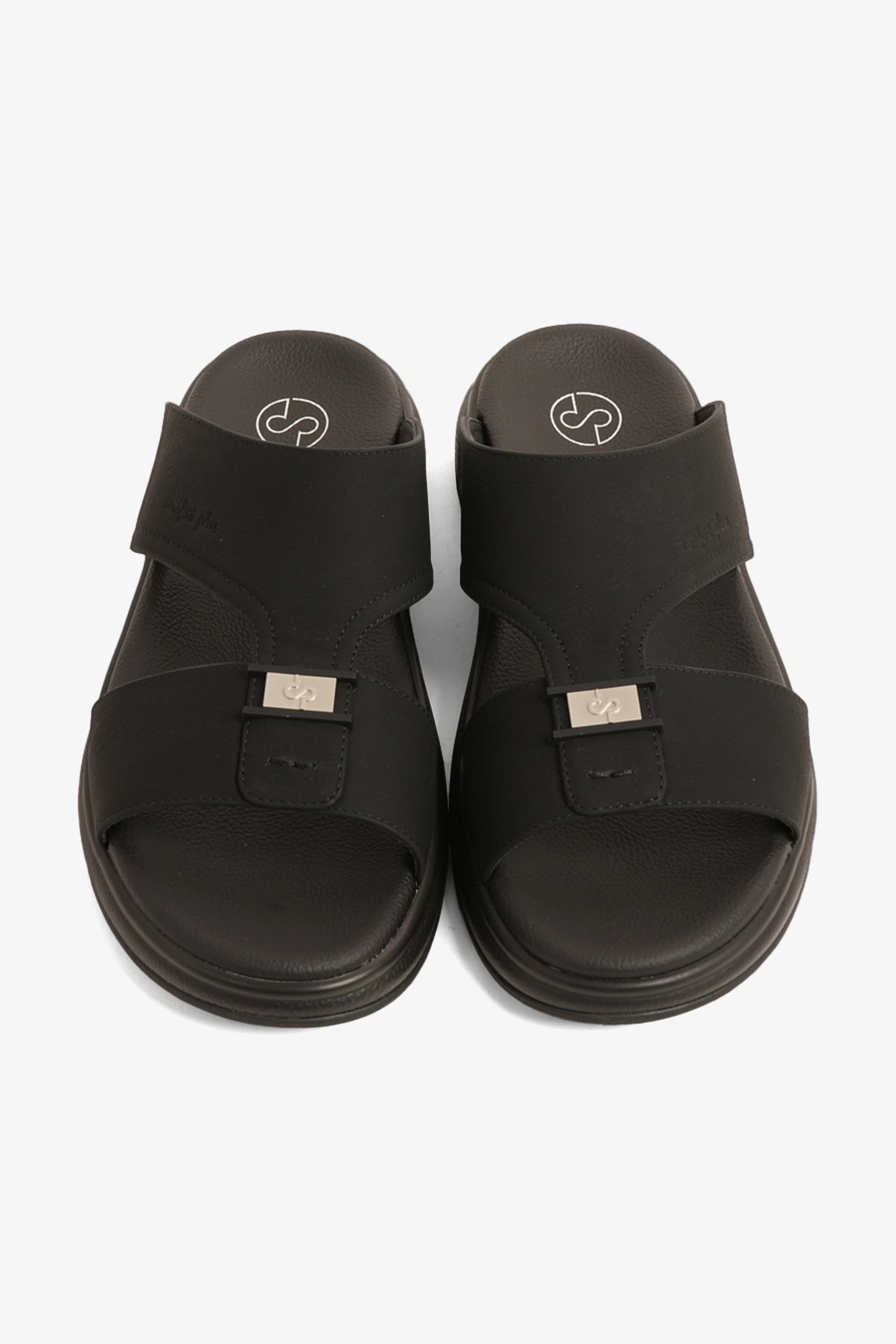 COMFORT PLUS MEN'S SUPER SLEEK SANDALS BLACK - Seventy7