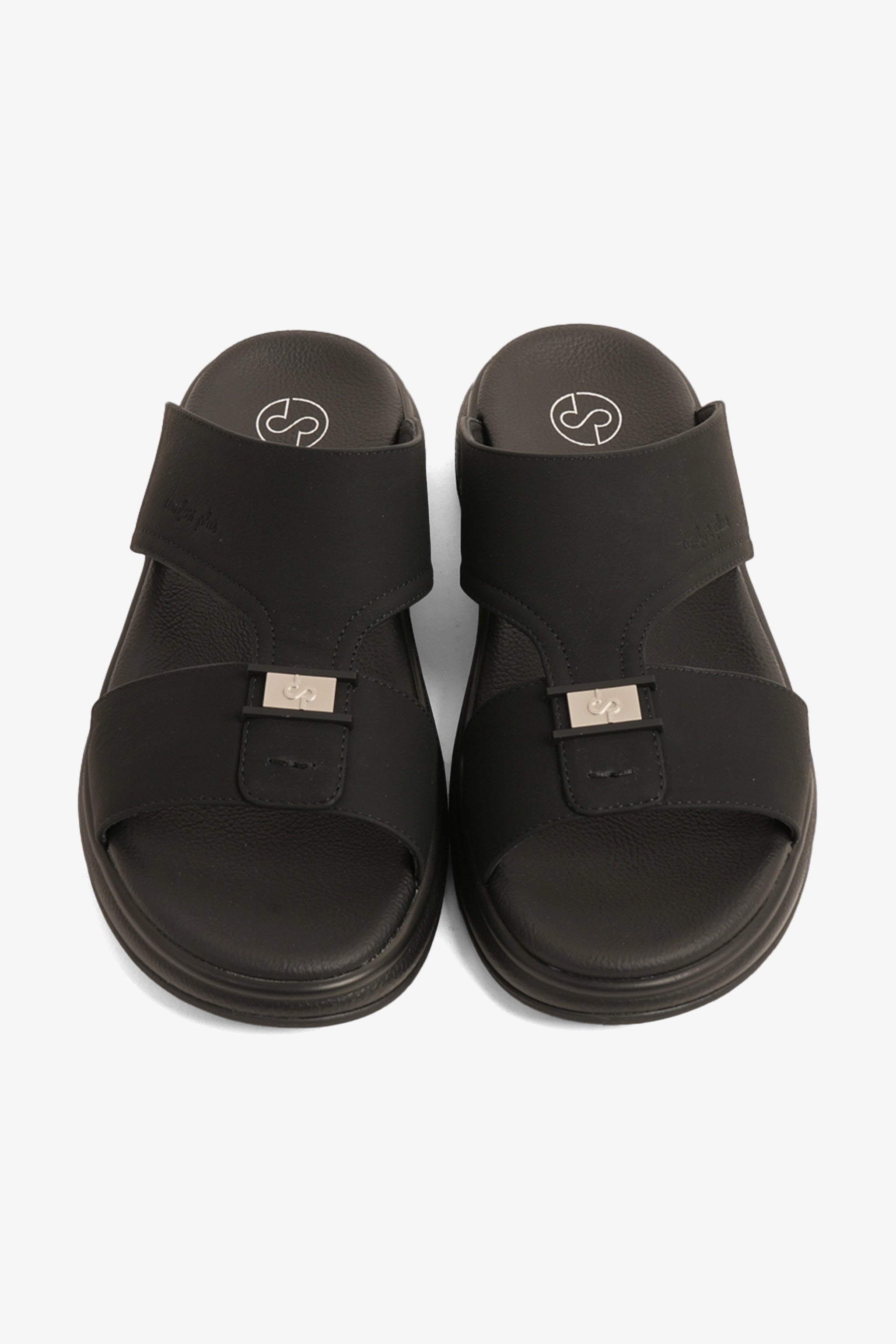 COMFORT PLUS MEN'S SUPER SLEEK SANDALS BLACK - Seventy7