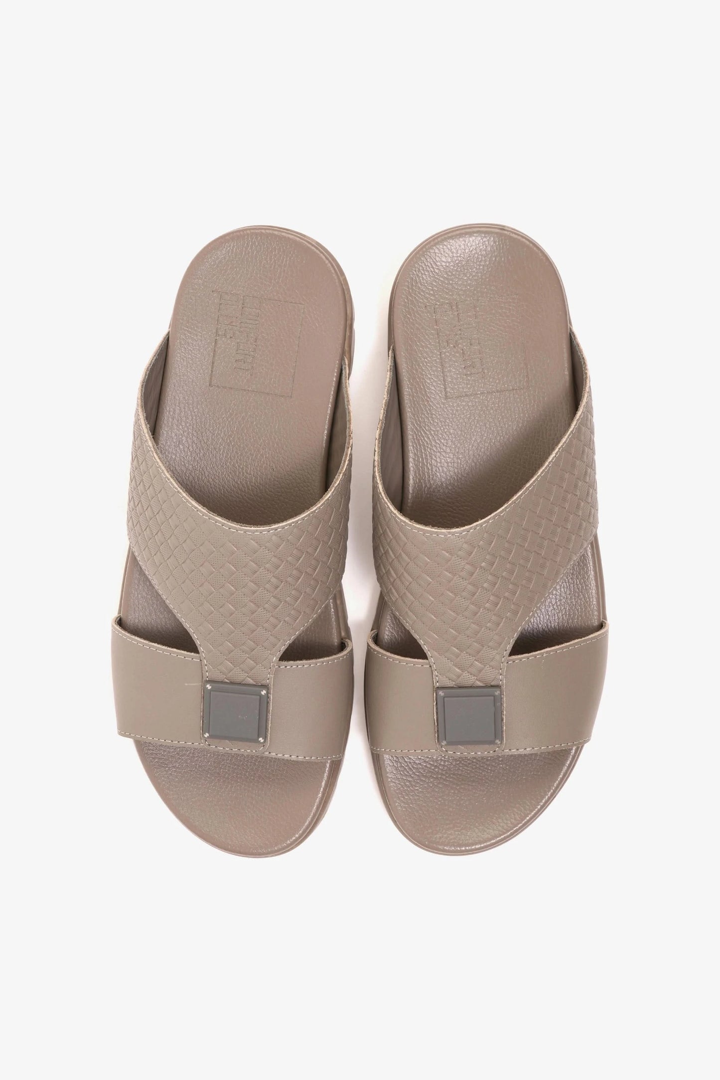 Comfort Plus Men's Embossed Leather Sandals with Antiskid Grip Stone - Seventy7