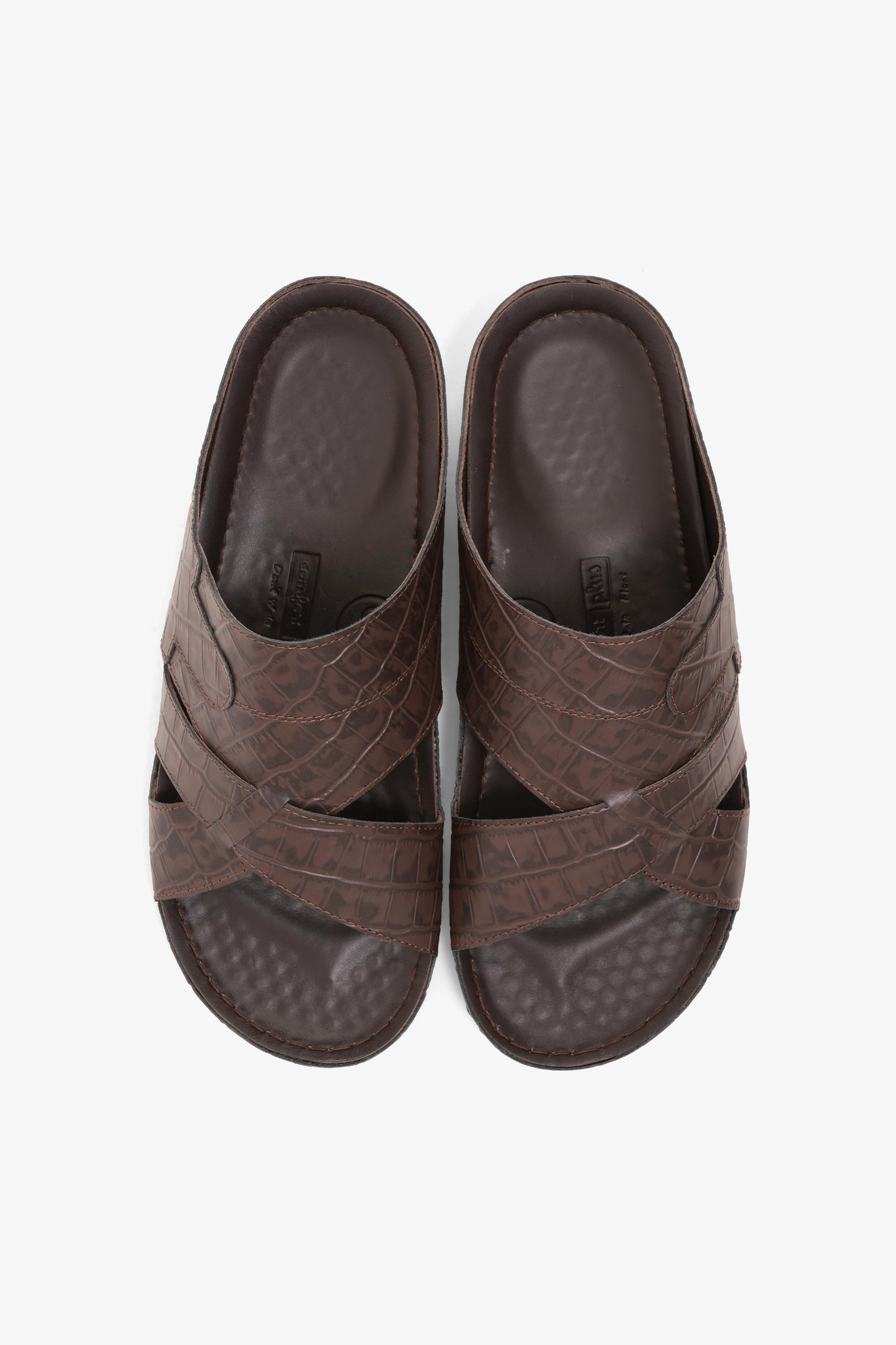 COMFORT PLUS MENS SANDALS  -  AV03 BROWN - Seventy7
