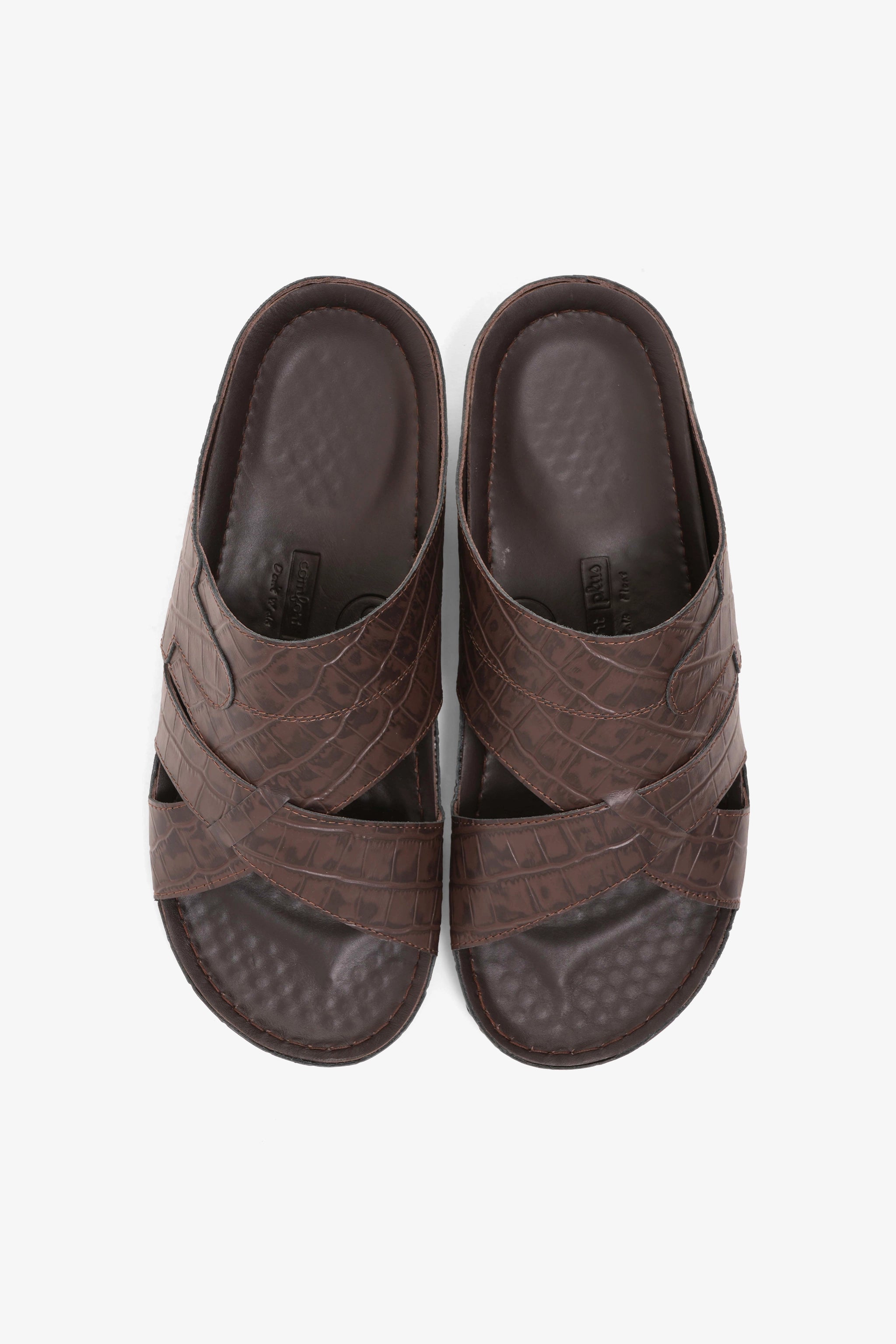 COMFORT PLUS MENS SANDALS  -  AV03 BROWN - Seventy7