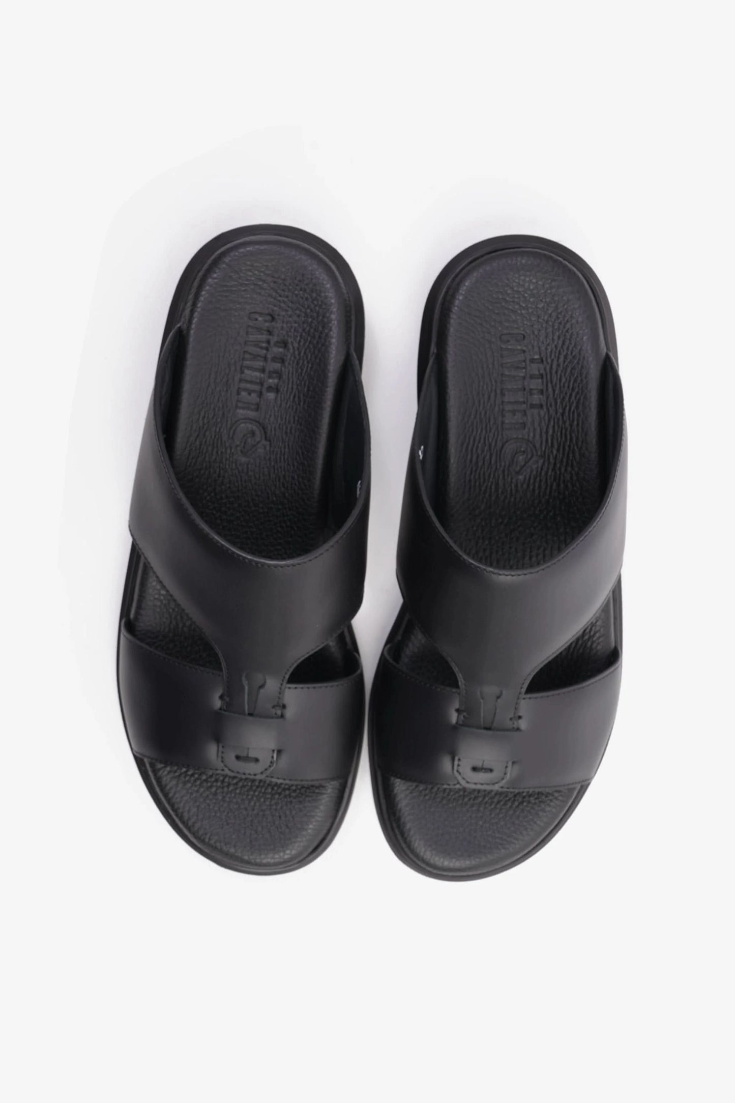 Uomo Cavalier Comfortable Slip-On Sandals with Cushioned Sole Black - Seventy7
