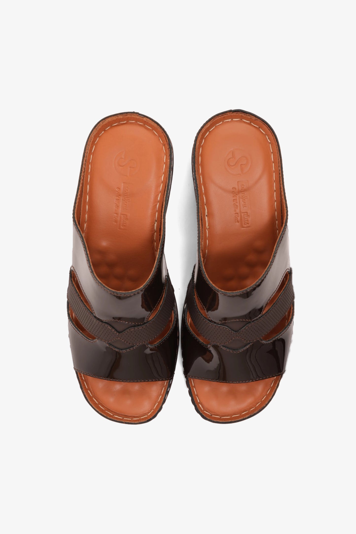 COMFORT PLUS LADIES SANDALS - GG115 BROWN - Seventy7