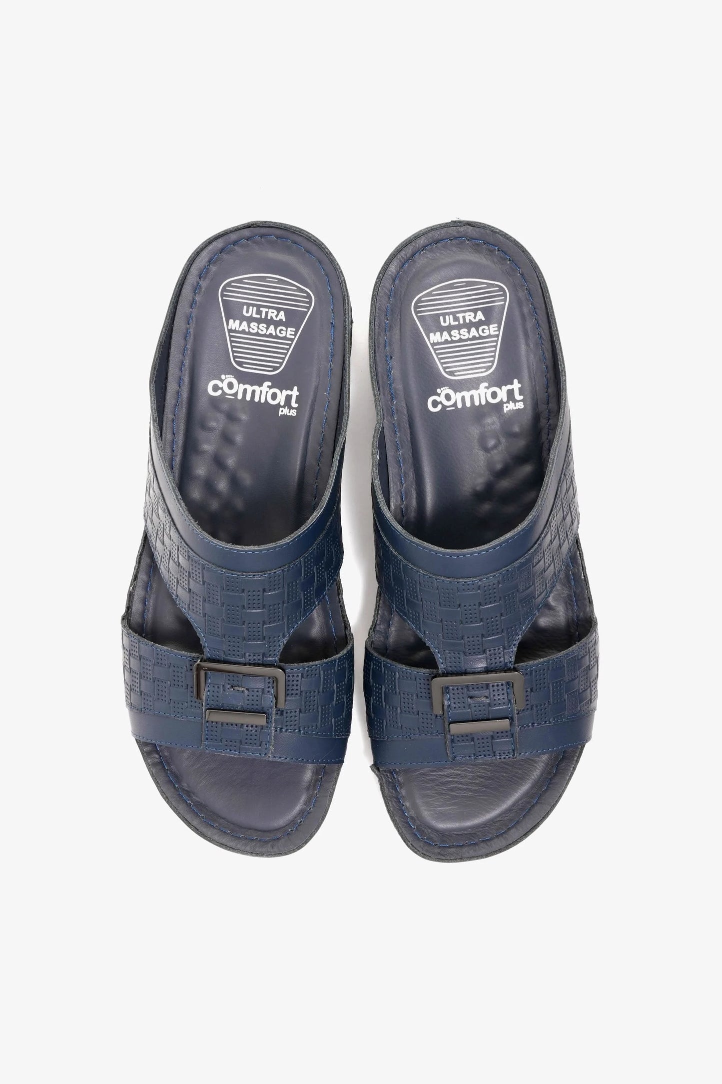 Comfort Plus Men's Ultra Comfort Buckle-Strap Sandals Navy - Seventy7