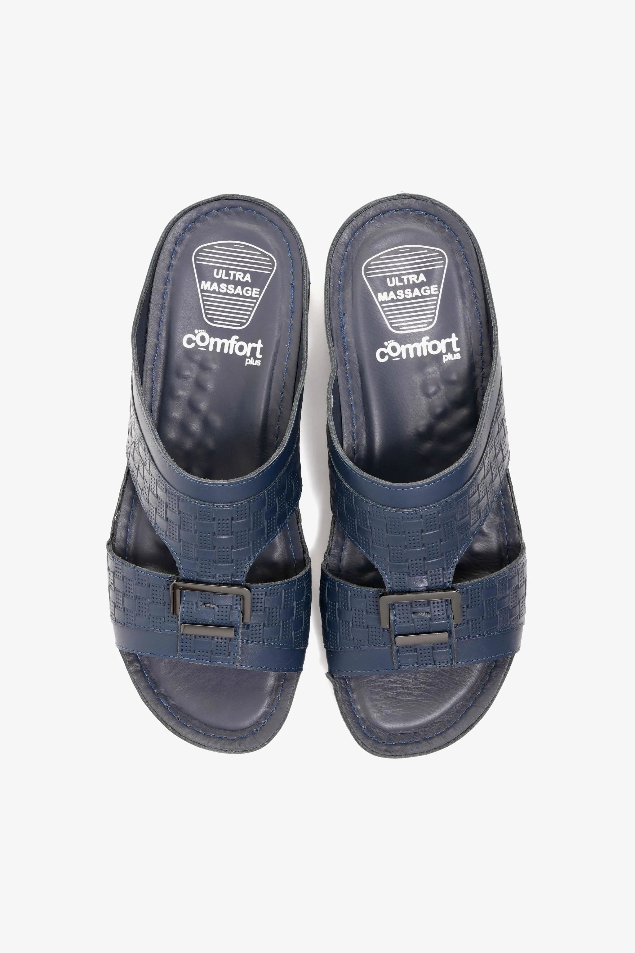 Comfort Plus Men's Ultra Comfort Buckle-Strap Sandals Navy - Seventy7