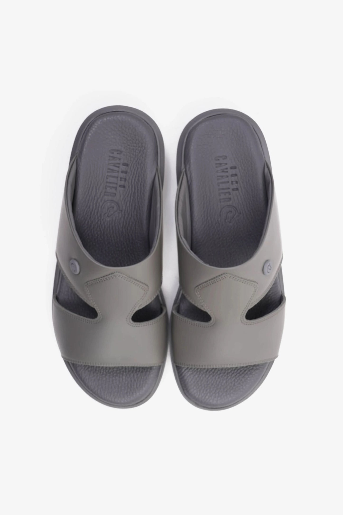 Uomo Cavalier Stylish Comfortable Footbed, Adjustable Side Clasp Grey - Seventy7